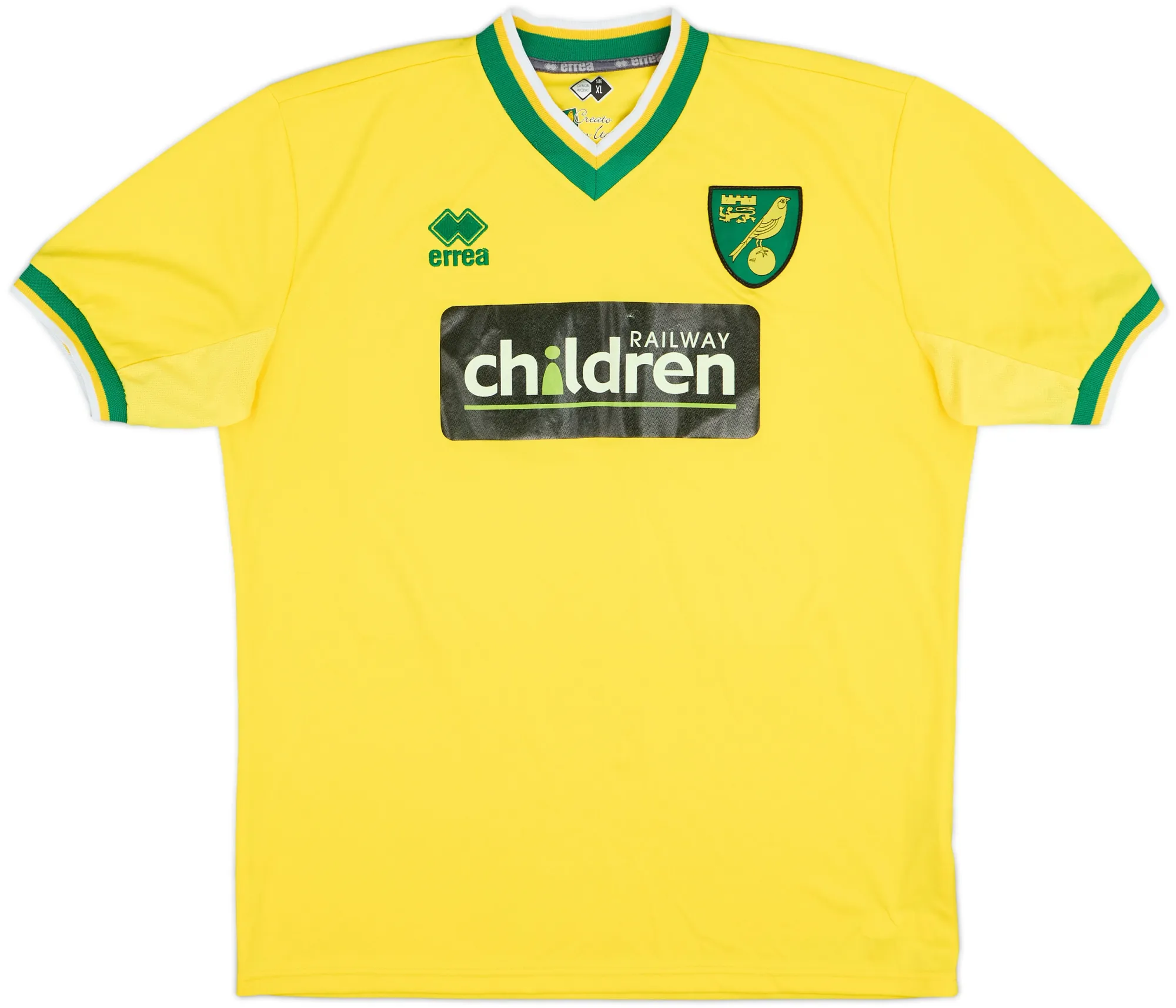 Errea Norwich City Mens SS Home Shirt 2011/12