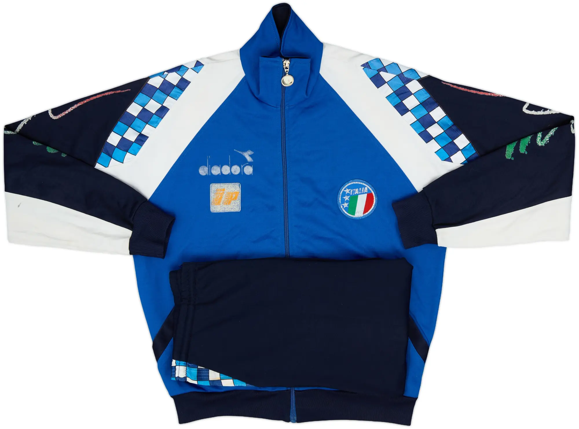 1990 Italy Diadora Full Tracksuit - 6/10 - (XL)
