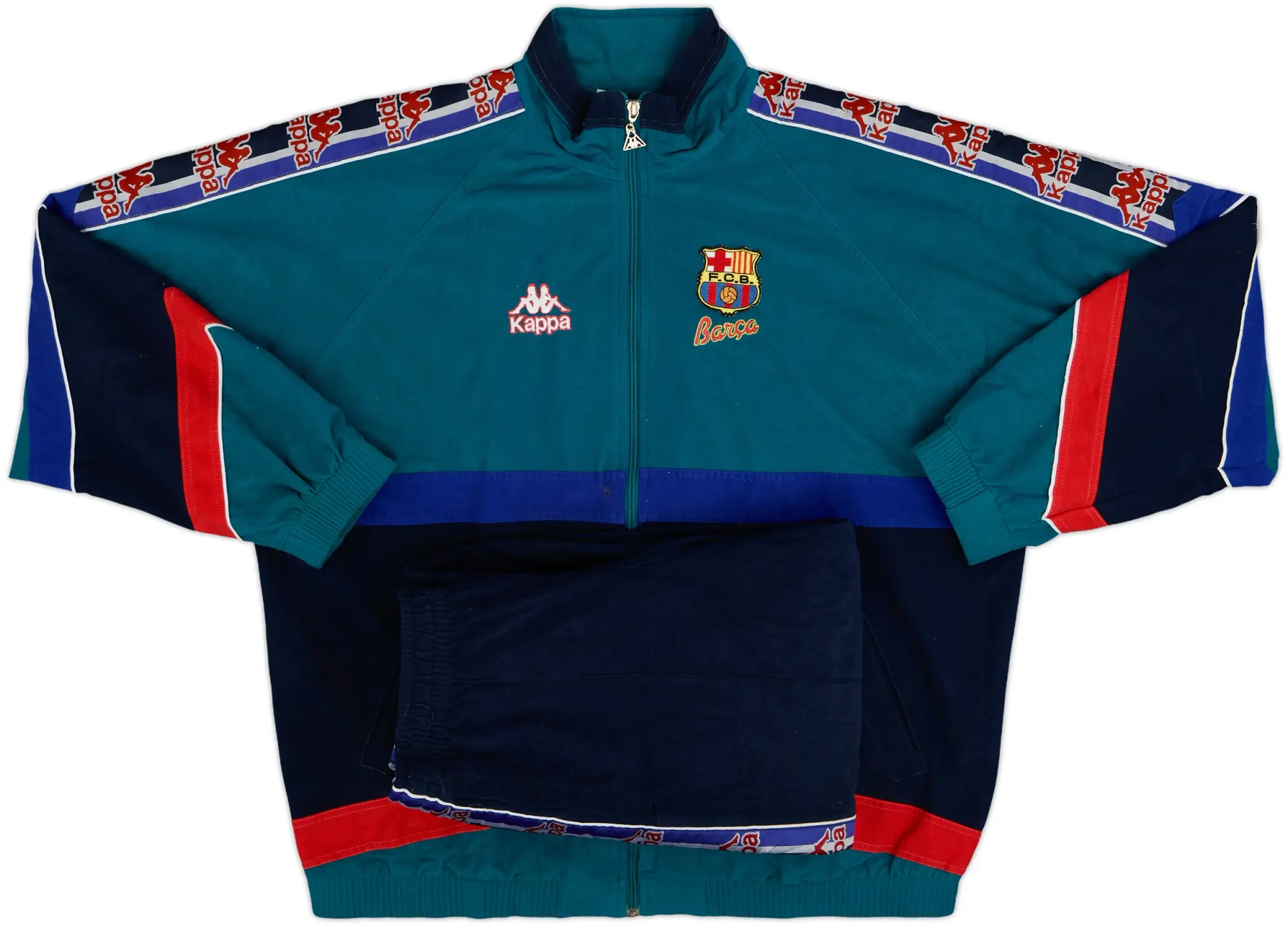 1995-97 Barcelona Kappa Full Tracksuit - 6/10 - (XL)