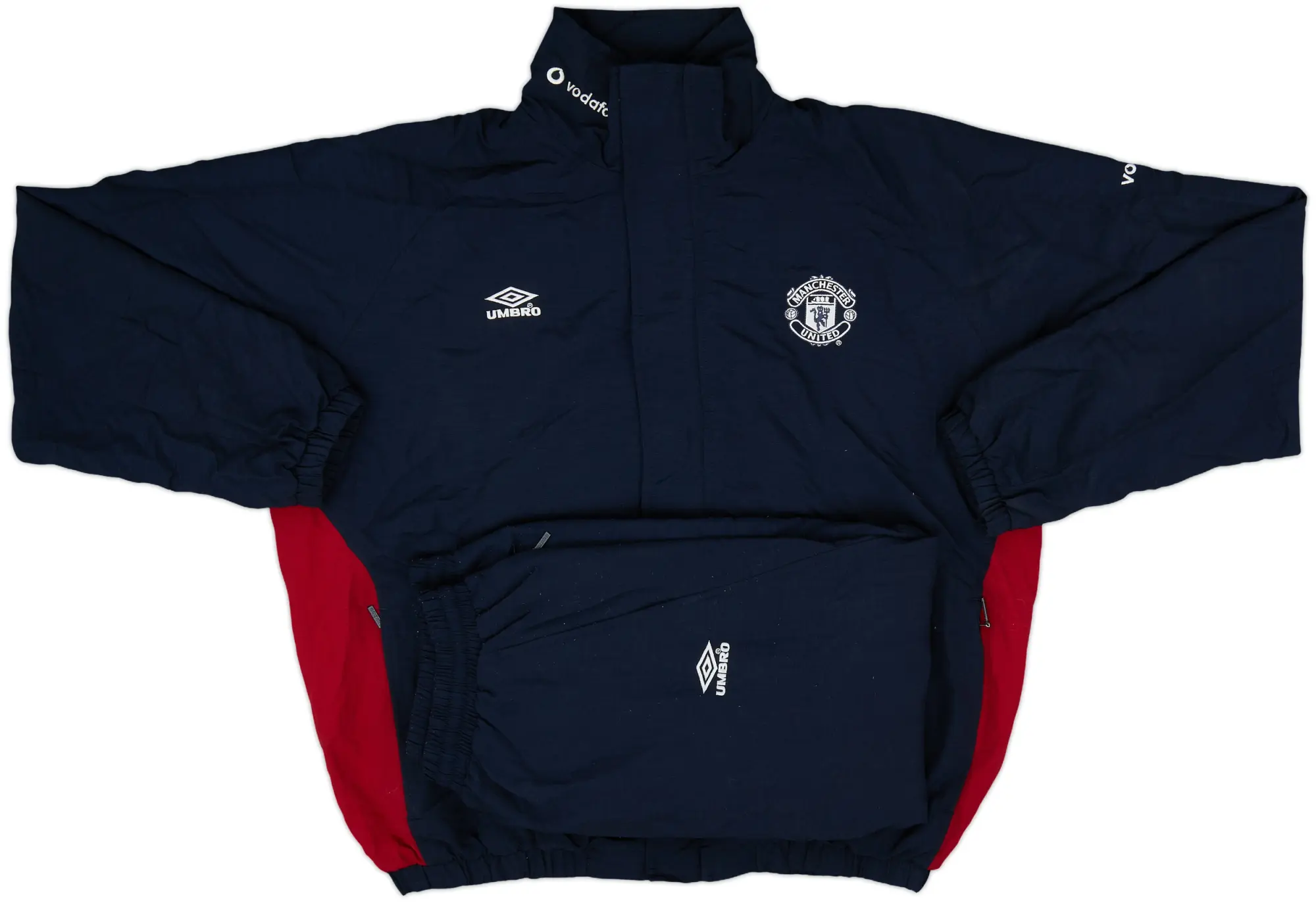 2000-01 Manchester United Umbro Full Tracksuit - 8/10 - (M)