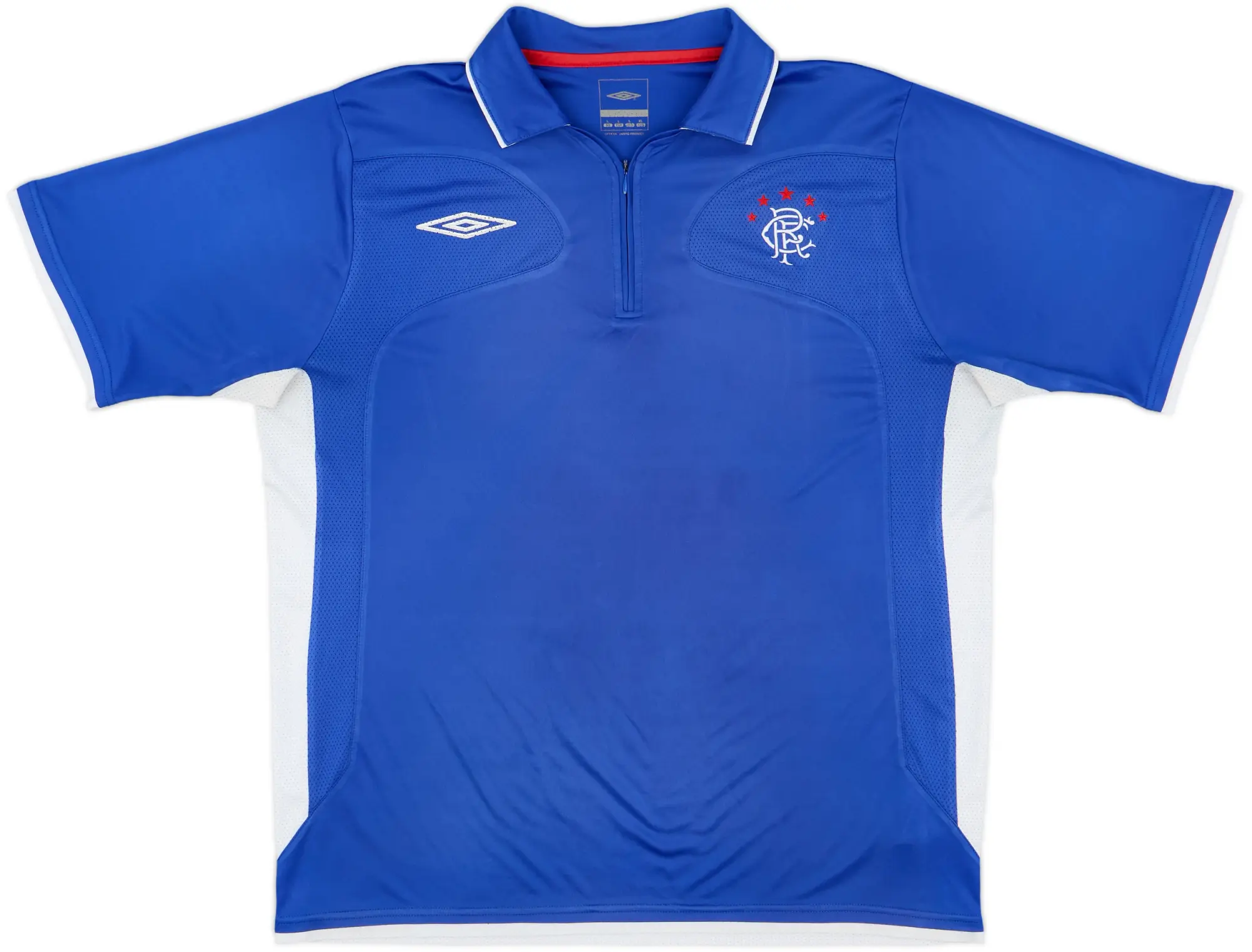 2007-08 Rangers Umbro 1/4 Zip Polo Shirt - 7/10 - (L)