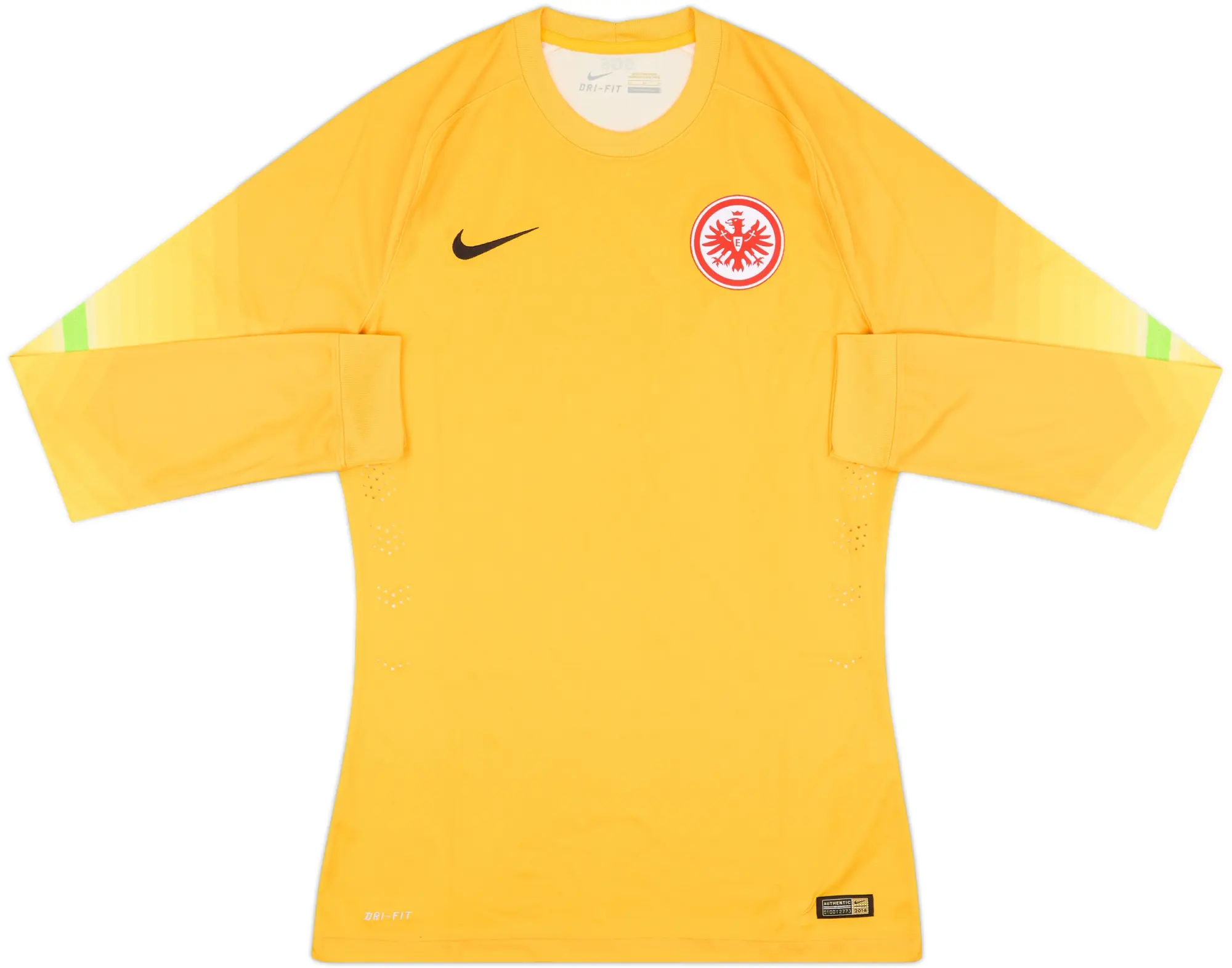 Nike Eintracht Frankfurt Mens LS Goalkeeper Player Issue Home Shirt 2014/15