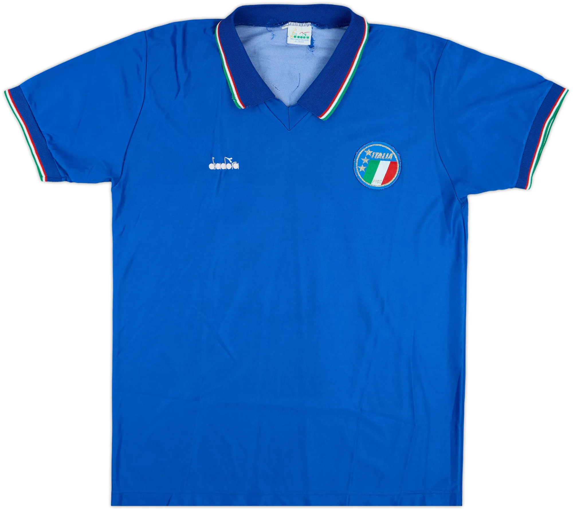 Diadora Italy Mens SS Home Shirt 1986