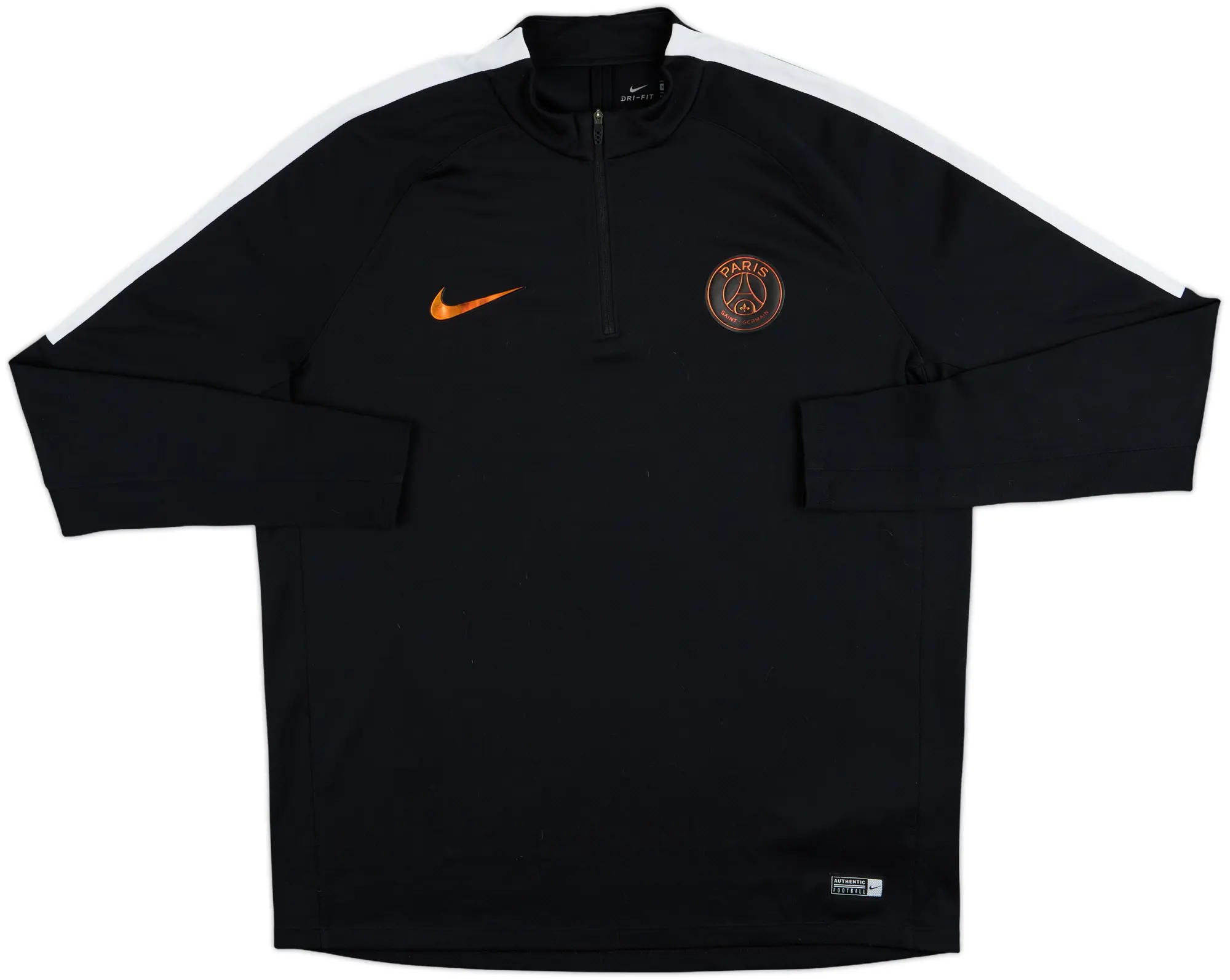 2016-17 Paris Saint-Germain Nike 1/4 Zip Drill Top - 8/10 - (XL)
