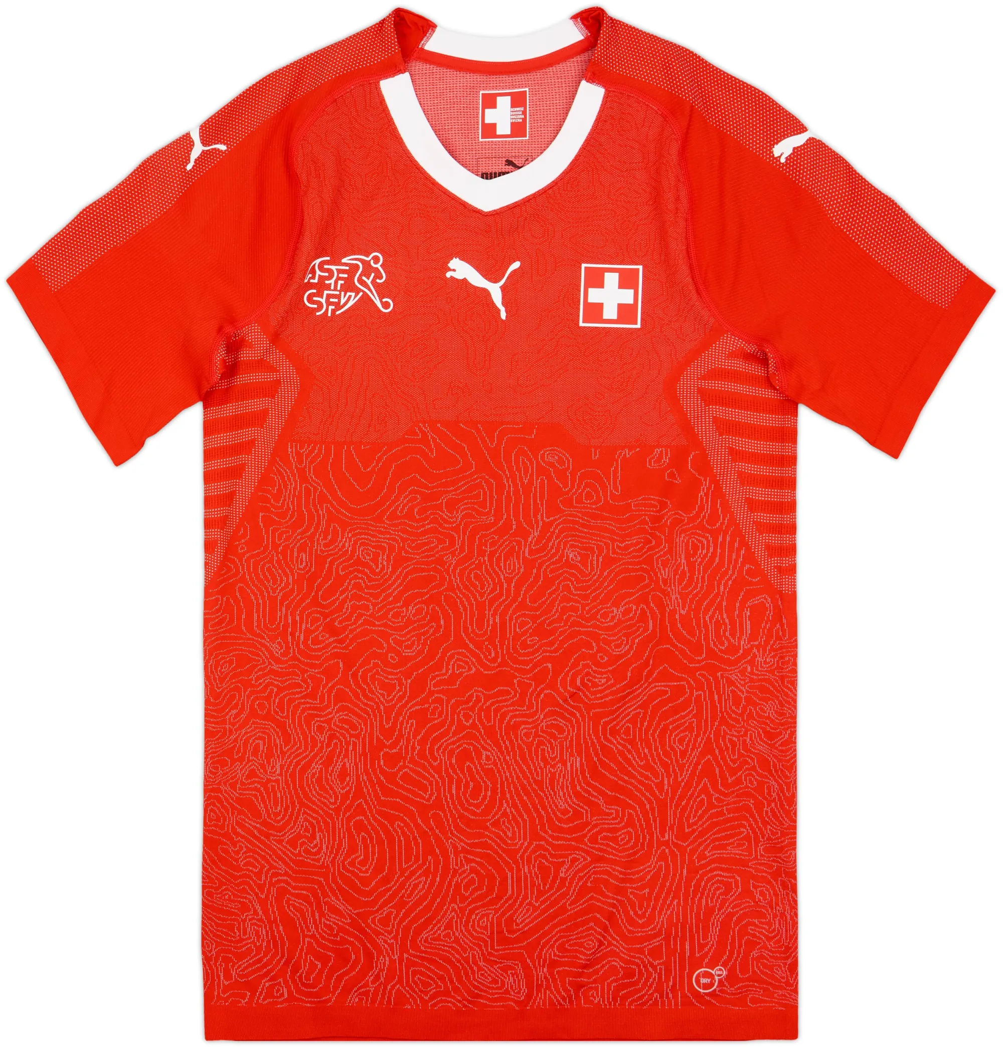 Puma Switzerland Mens SS Player Issue Home Shirt 2018