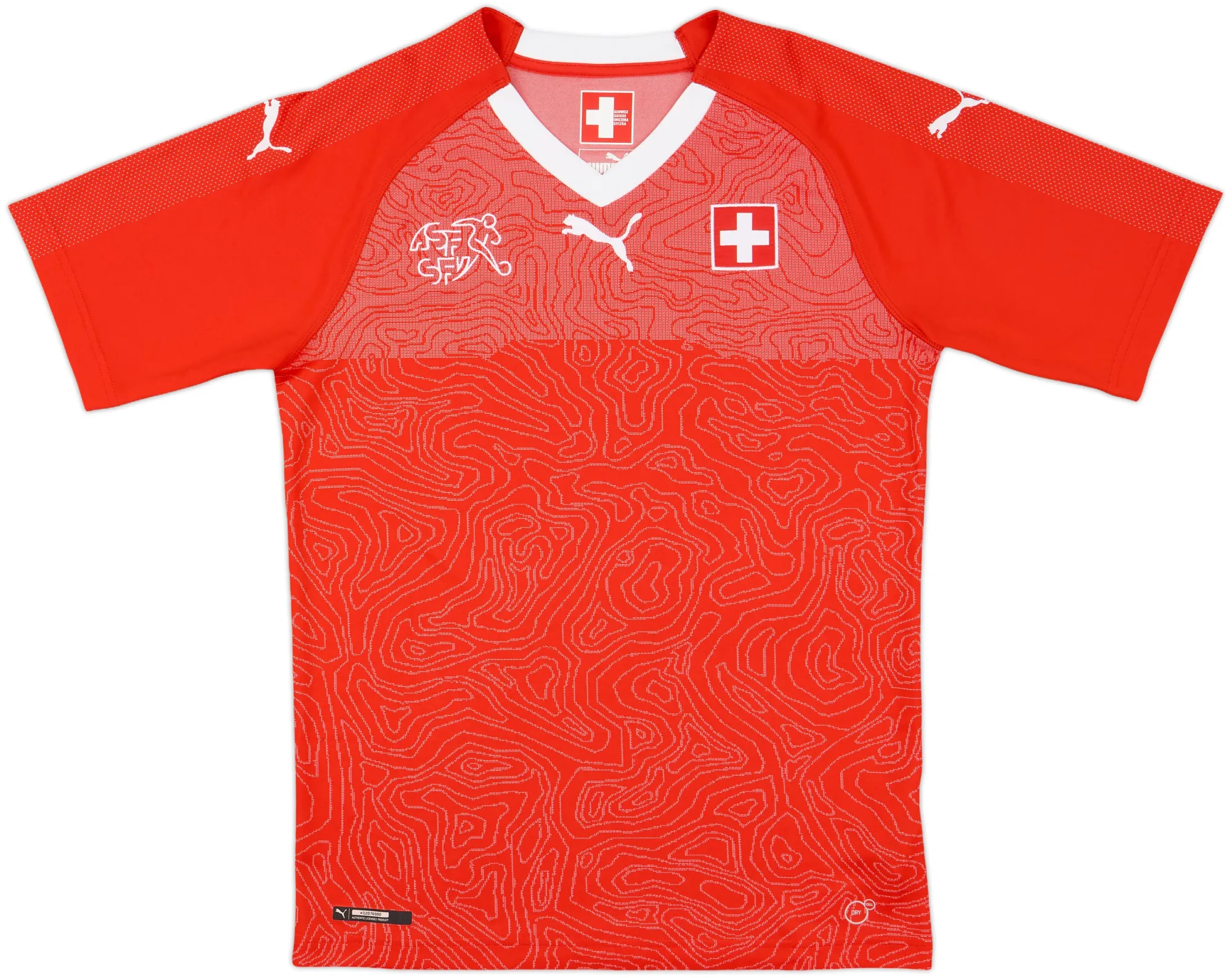 Puma Switzerland Mens SS Home Shirt 2018