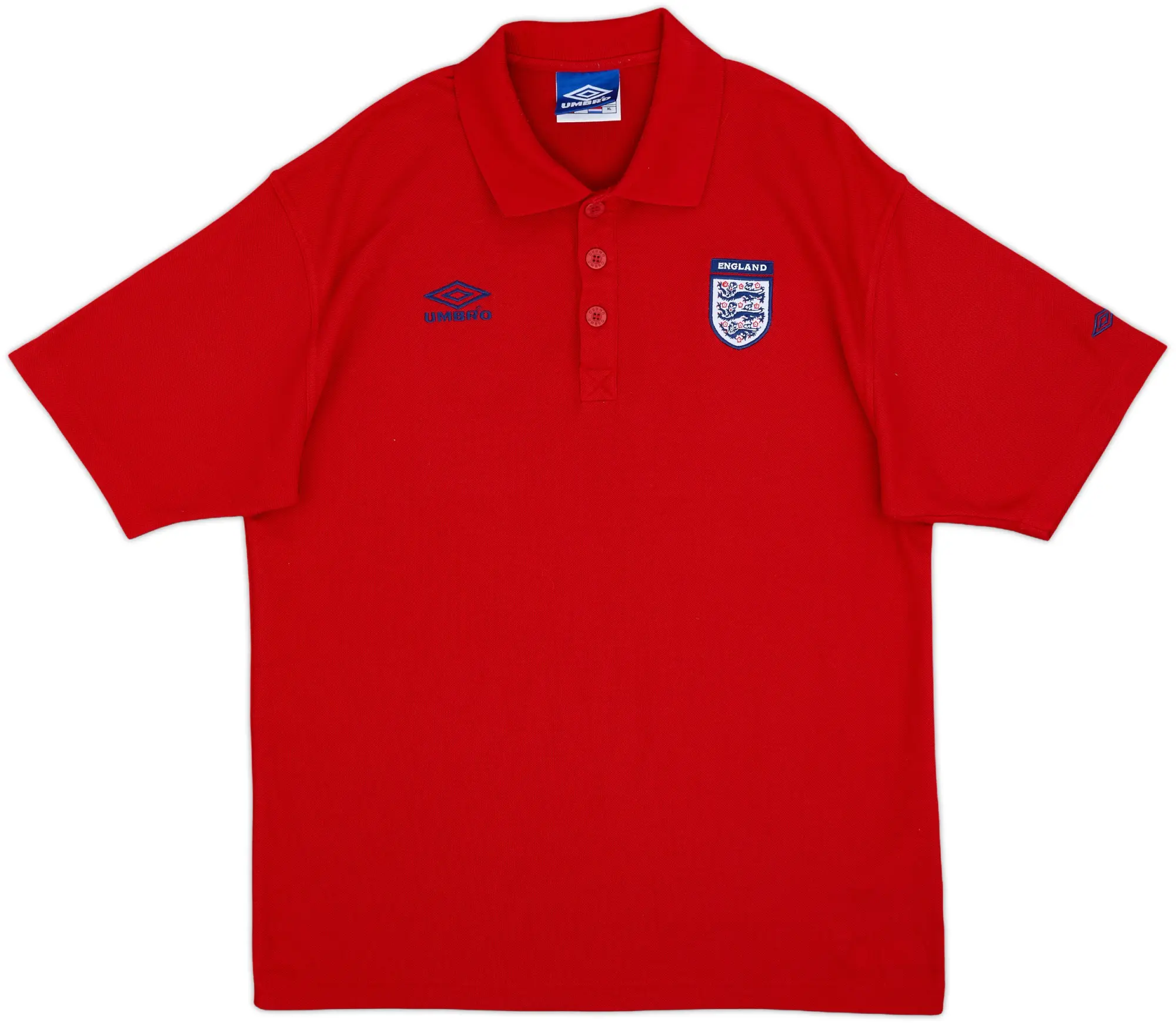 1990s England Umbro Polo Shirt - 9/10 - (XL)