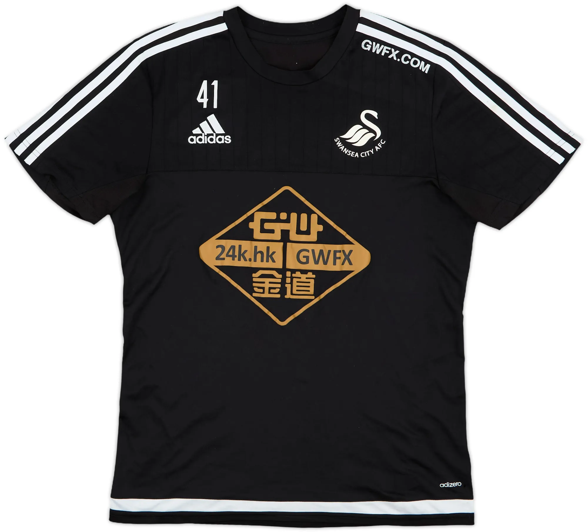 adidas Swansea City Mens SS Player Issue Home Shirt 2015/16