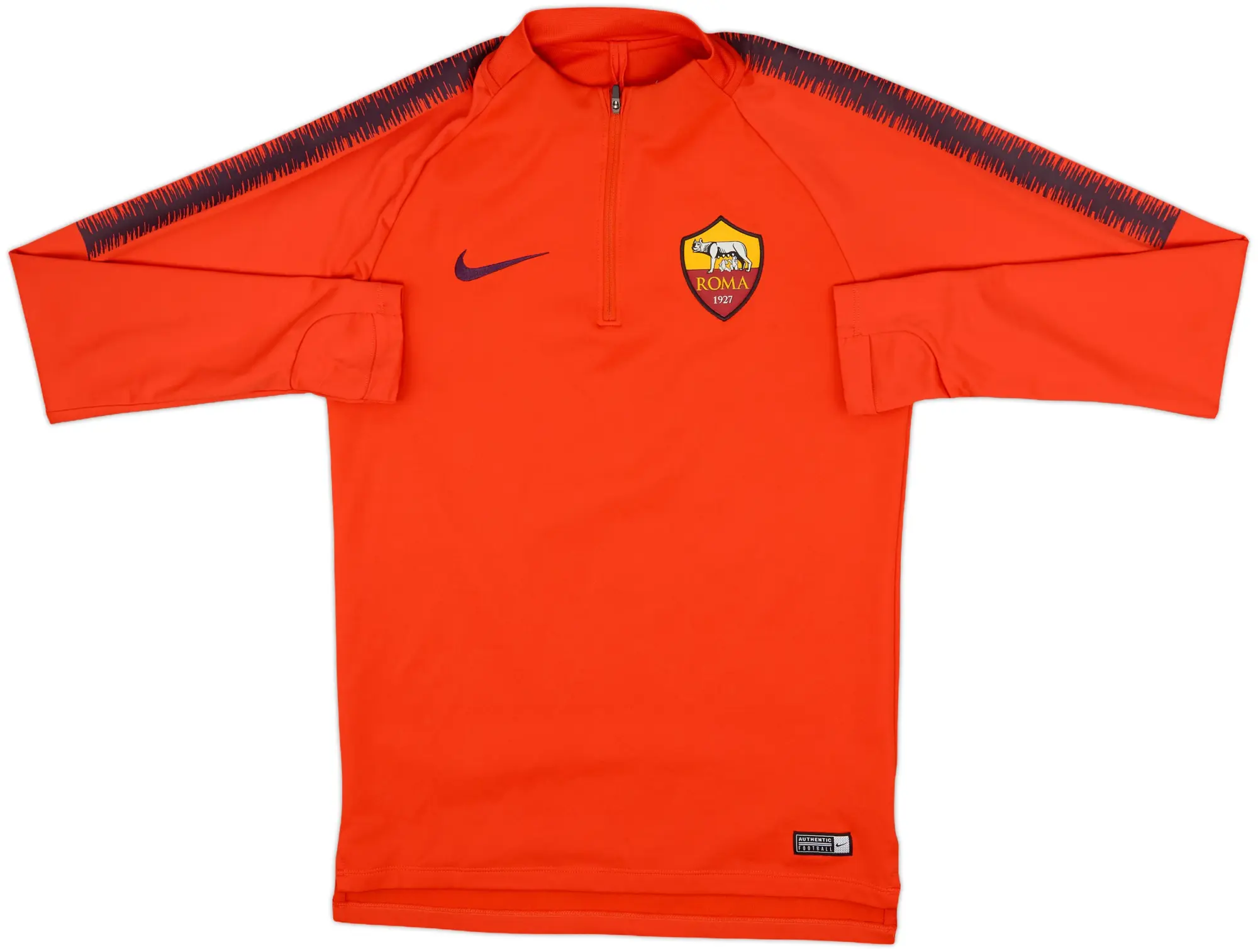 2018-19 Roma Nike 1/4 Zip Squad Drill Top - 8/10 - (S)