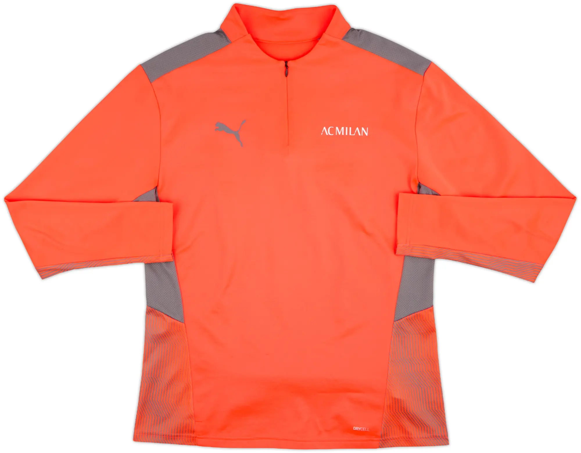 2021-2022 AC Milan Puma 1/4 Zip Training Top - 8/10 - (L)