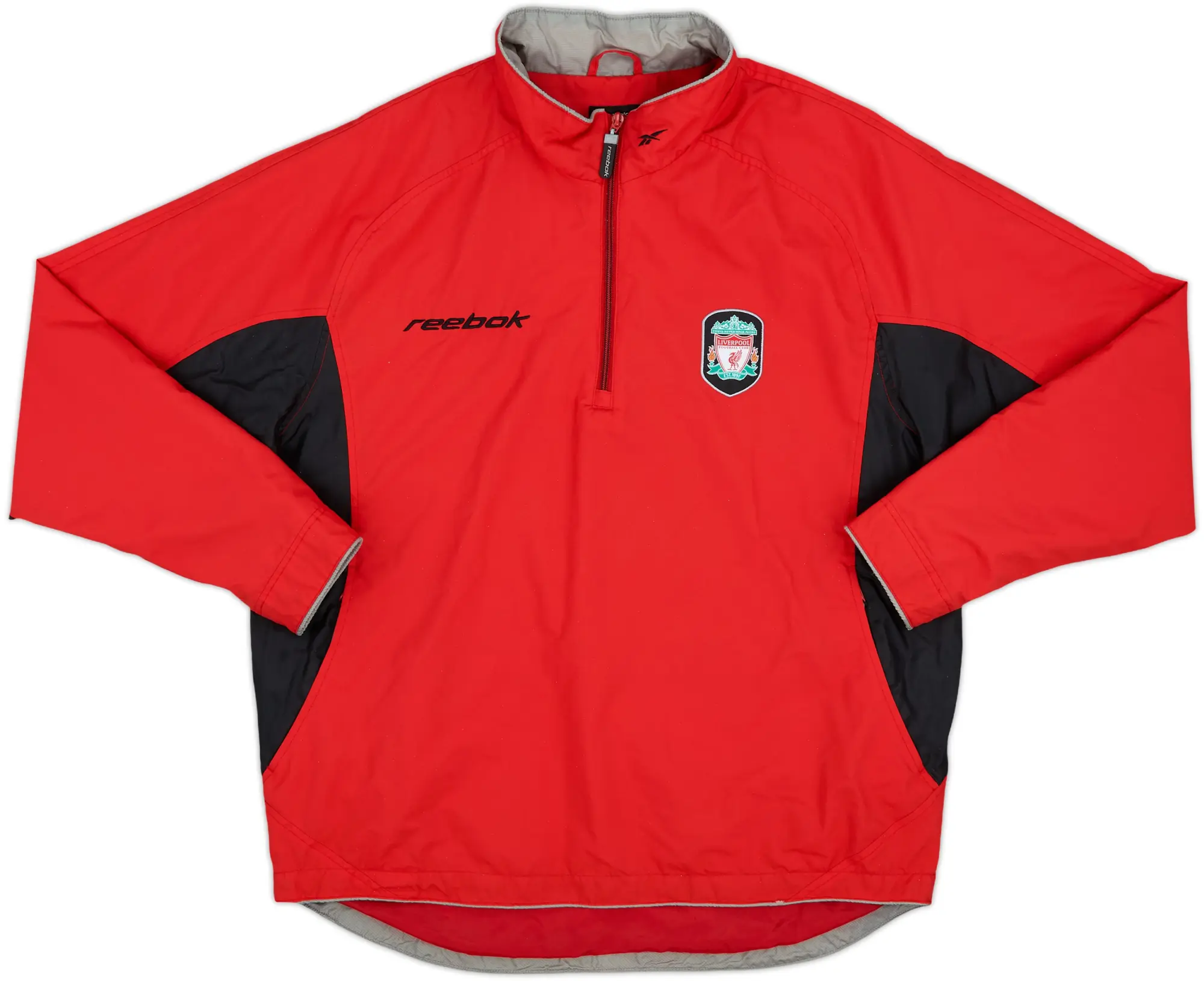 2003-04 Liverpool Reebok 1/4 Zip Track Jacket - 9/10 - (S)