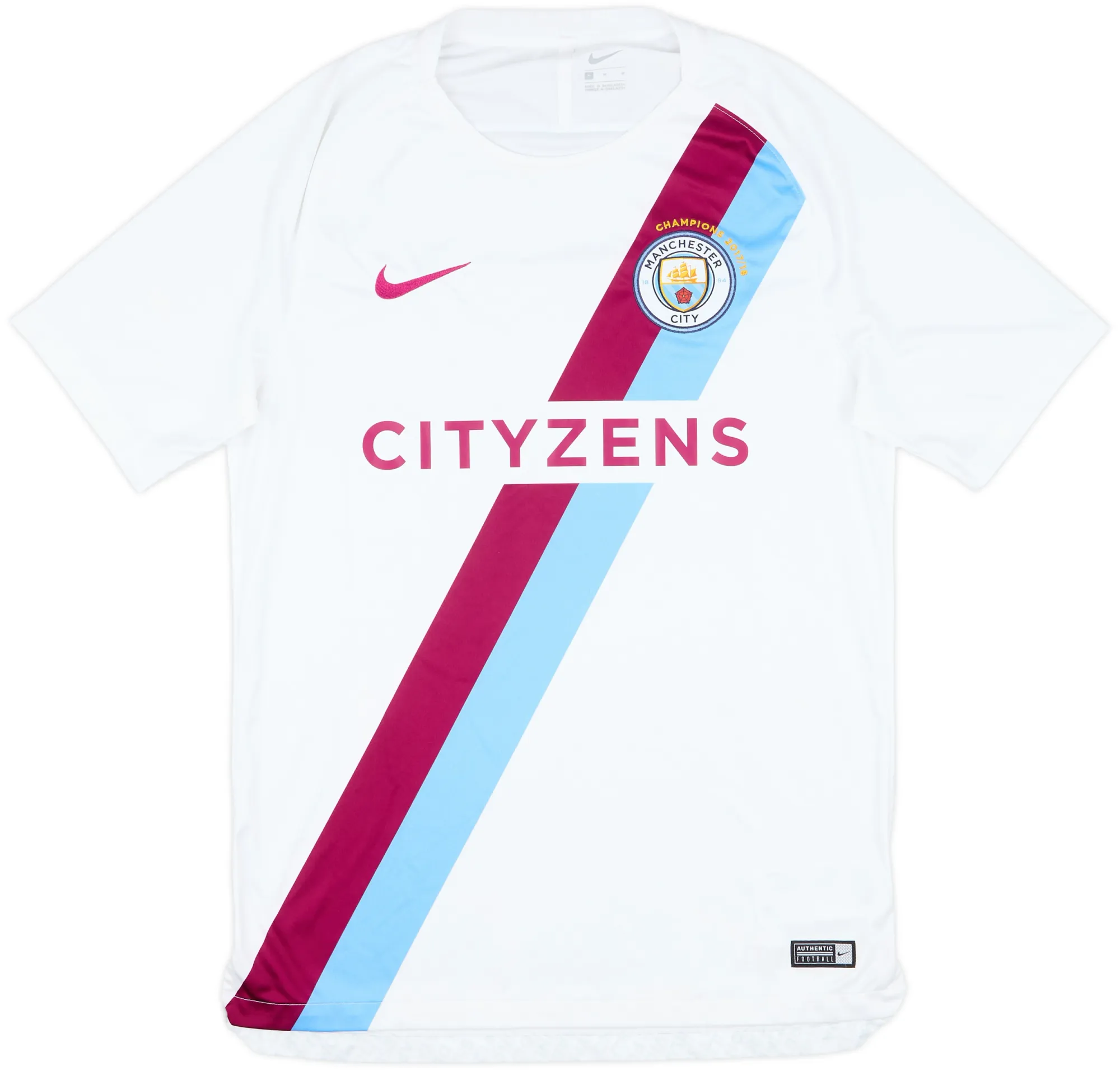 Nike Manchester City Mens SS Player Issue Home Shirt 2017/18