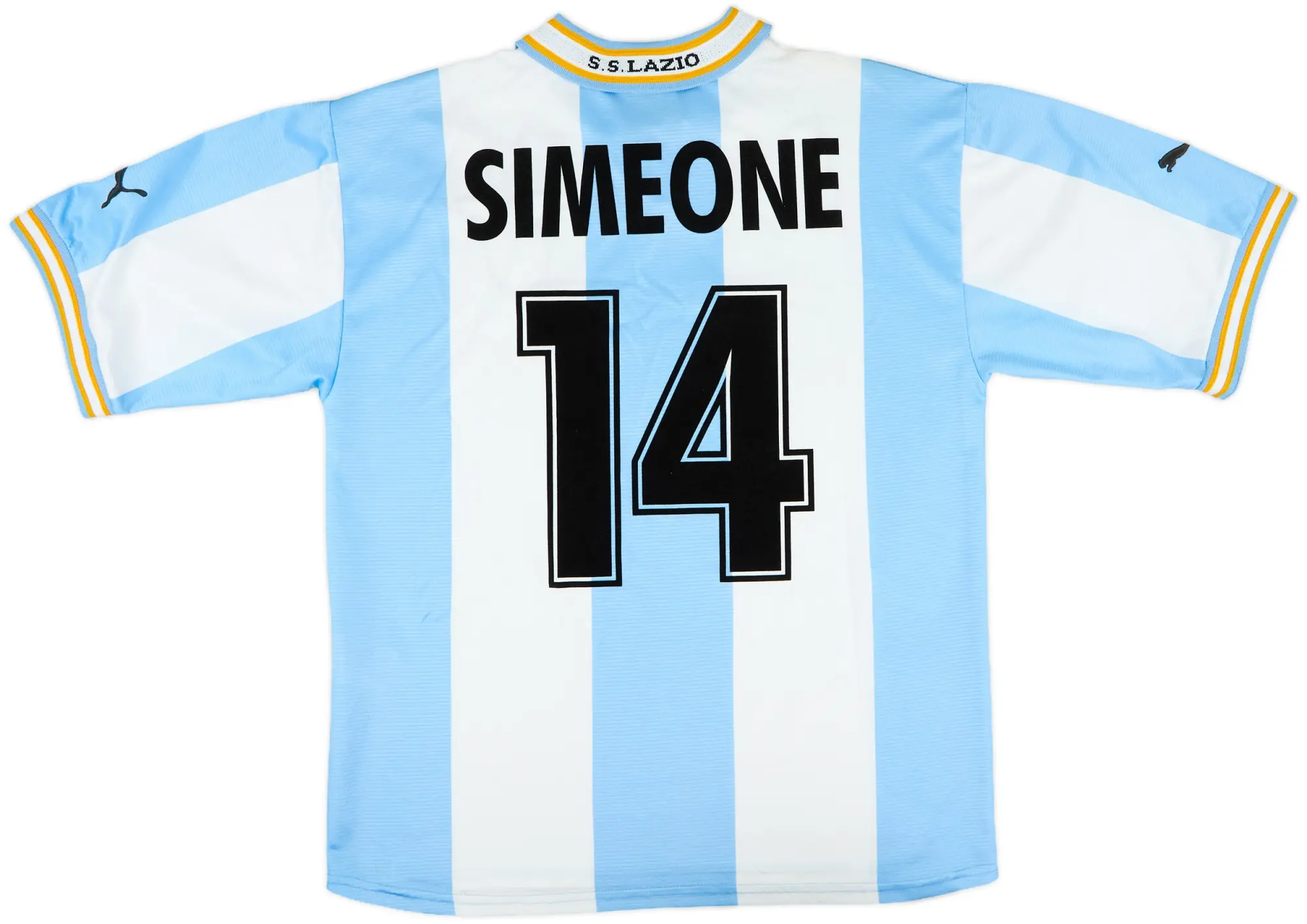 1999-00 Lazio European Home Shirt Simeone #14 - 10/10 - (M)