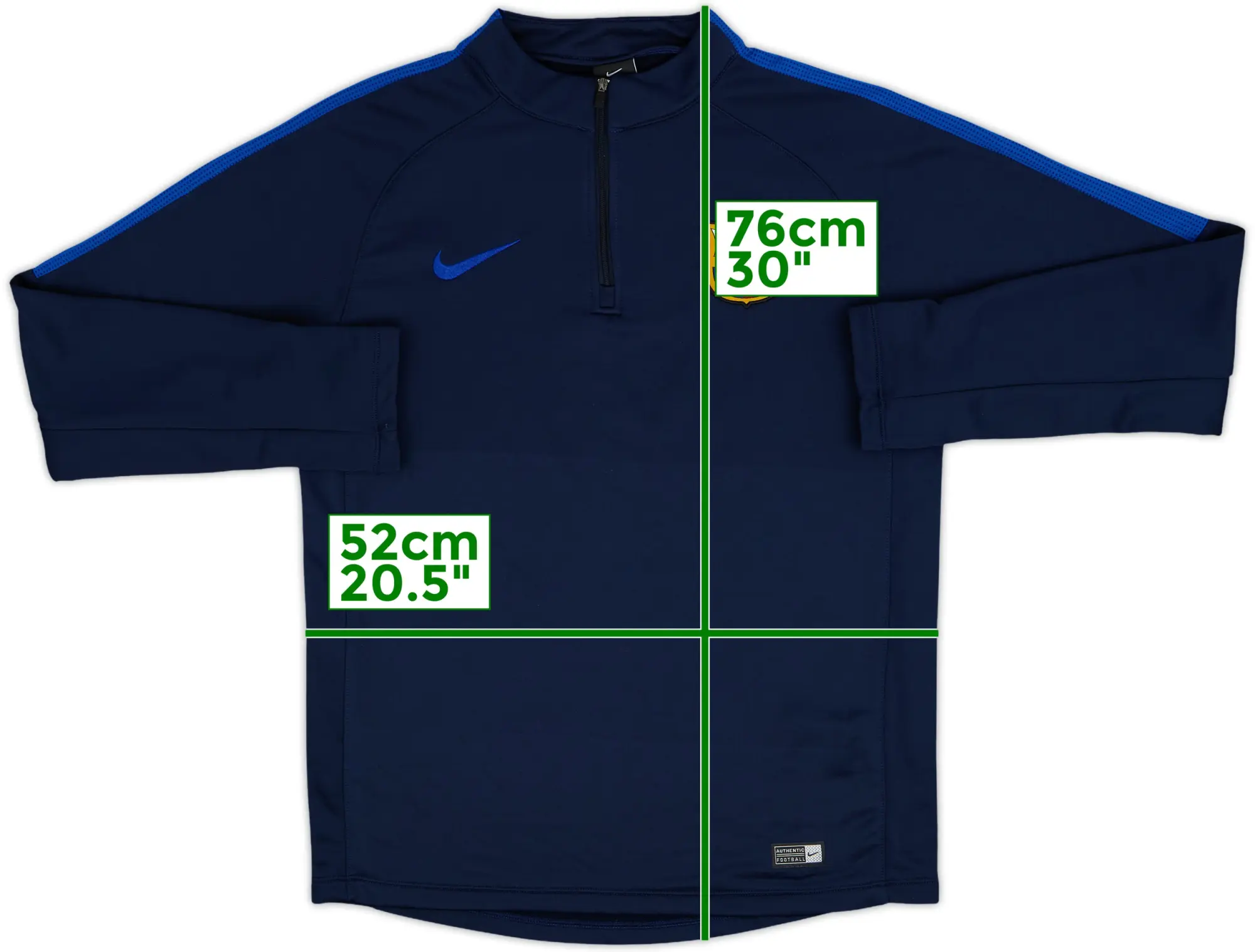 2018-19 Barcelona Nike 1/4 Zip Sweat Top - 7/10 - (L)