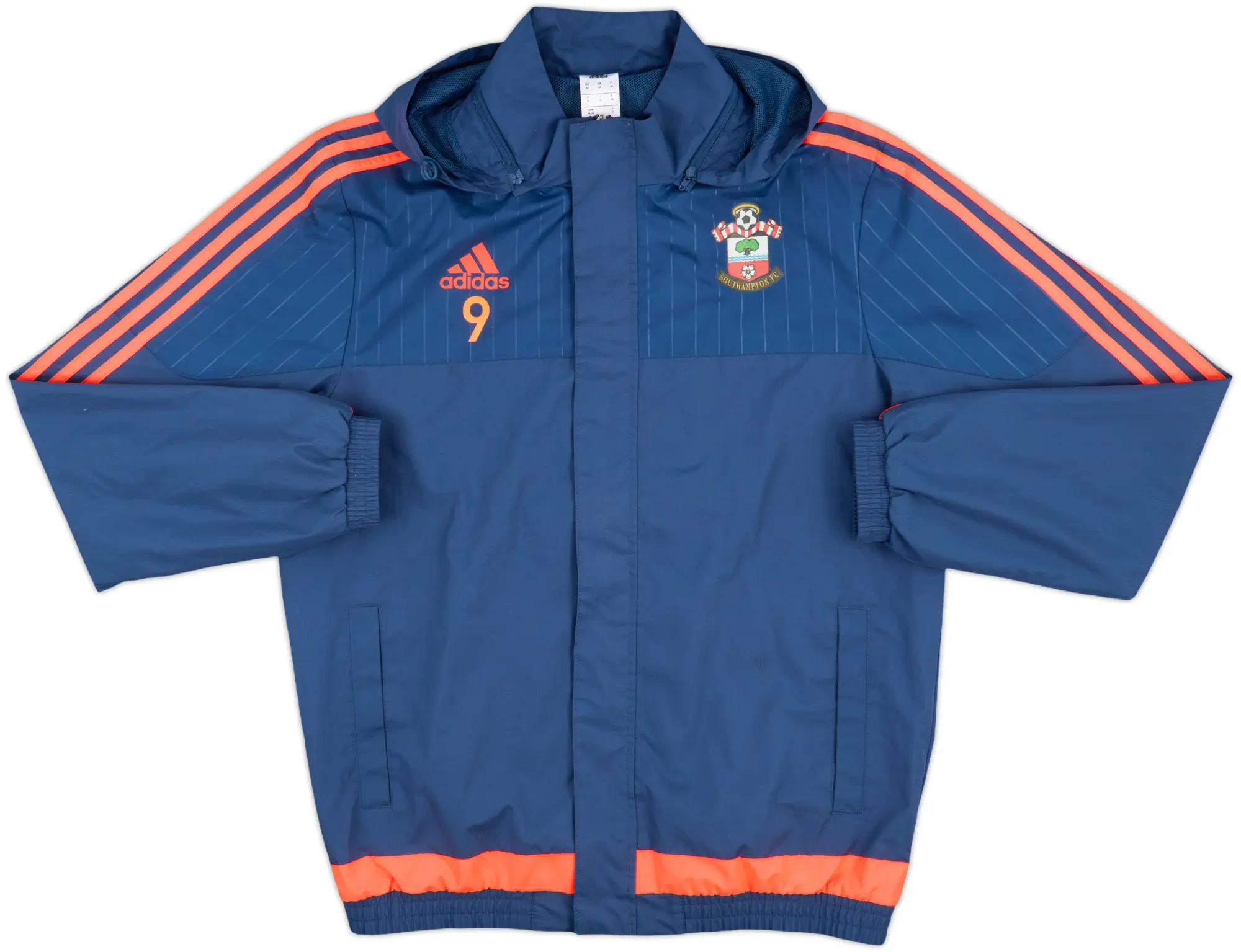2015-16 Southampton Player Issue adidas Hooded Rain Jacket #9 - 6/10 - (M)