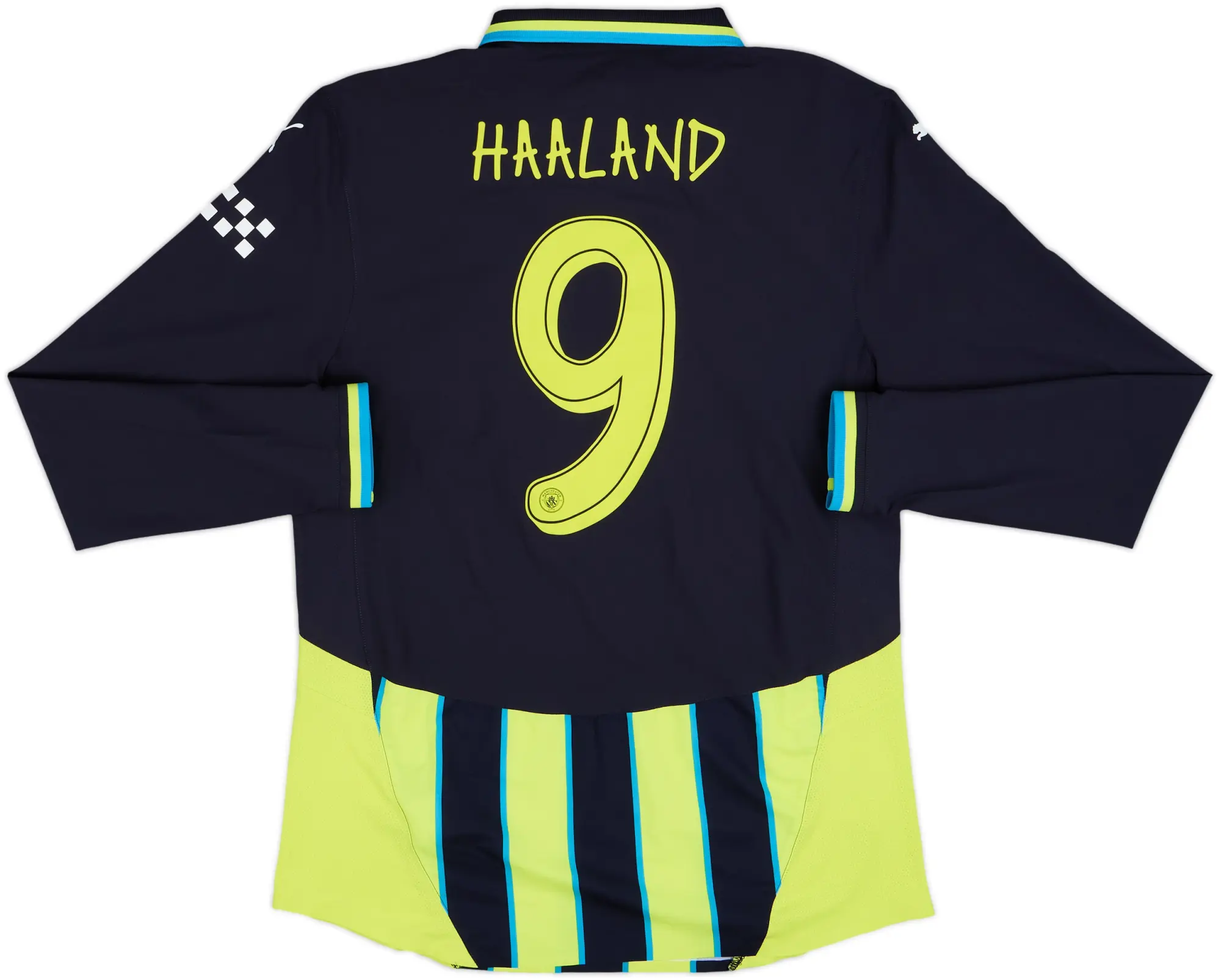 2024-25 Manchester City Authentic Away L/S Shirt Haaland #9 - 10/10 - (M)