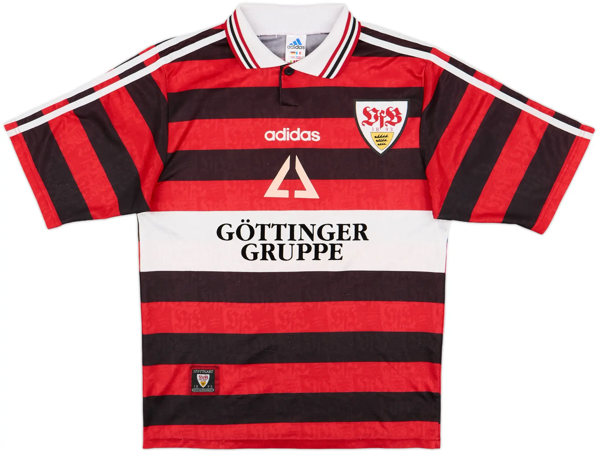 adidas Stuttgart Mens SS Away Shirt 1997/98