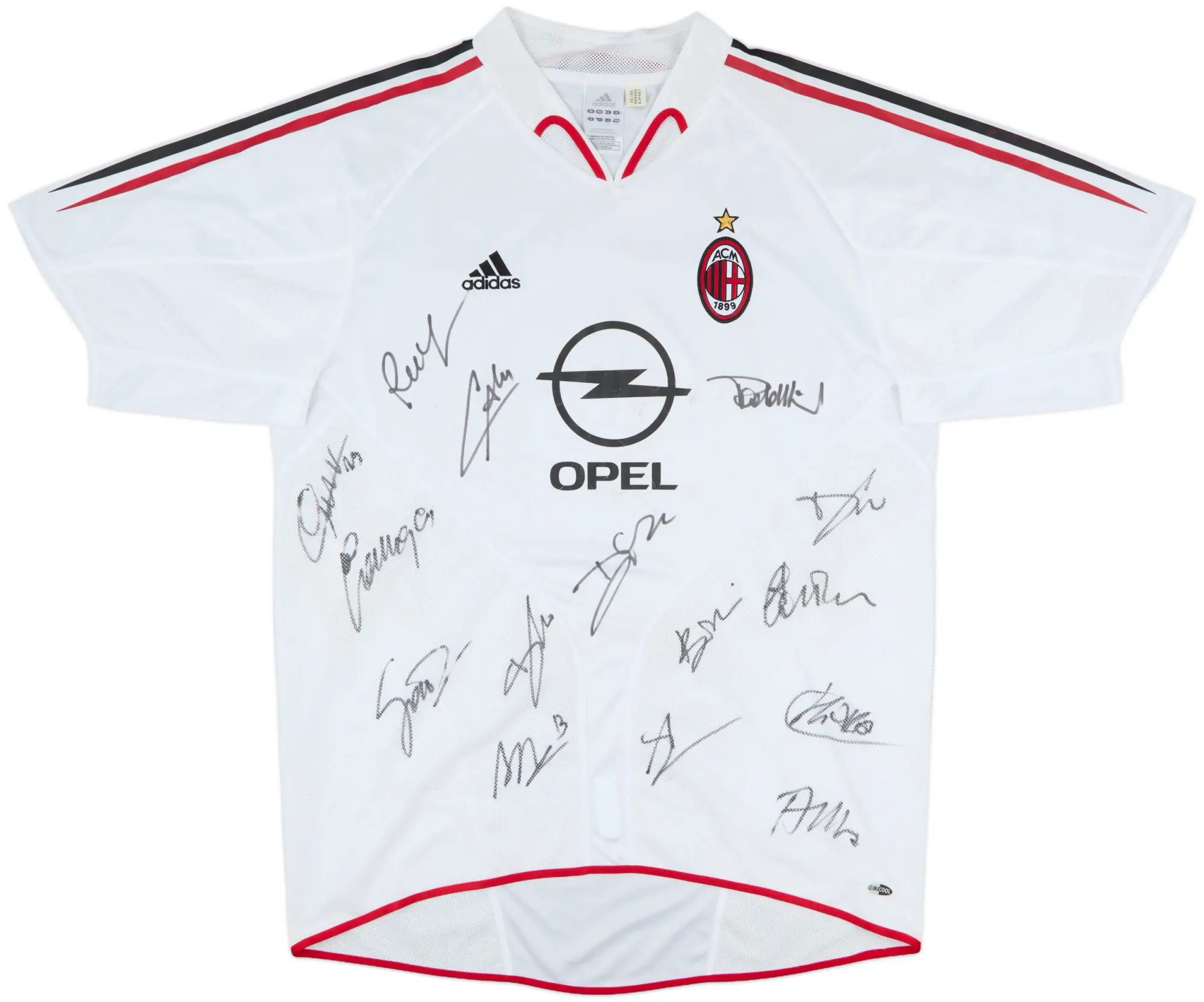 2004-05 AC Milan Squad Signed Away Shirt - 6/10 - (L)