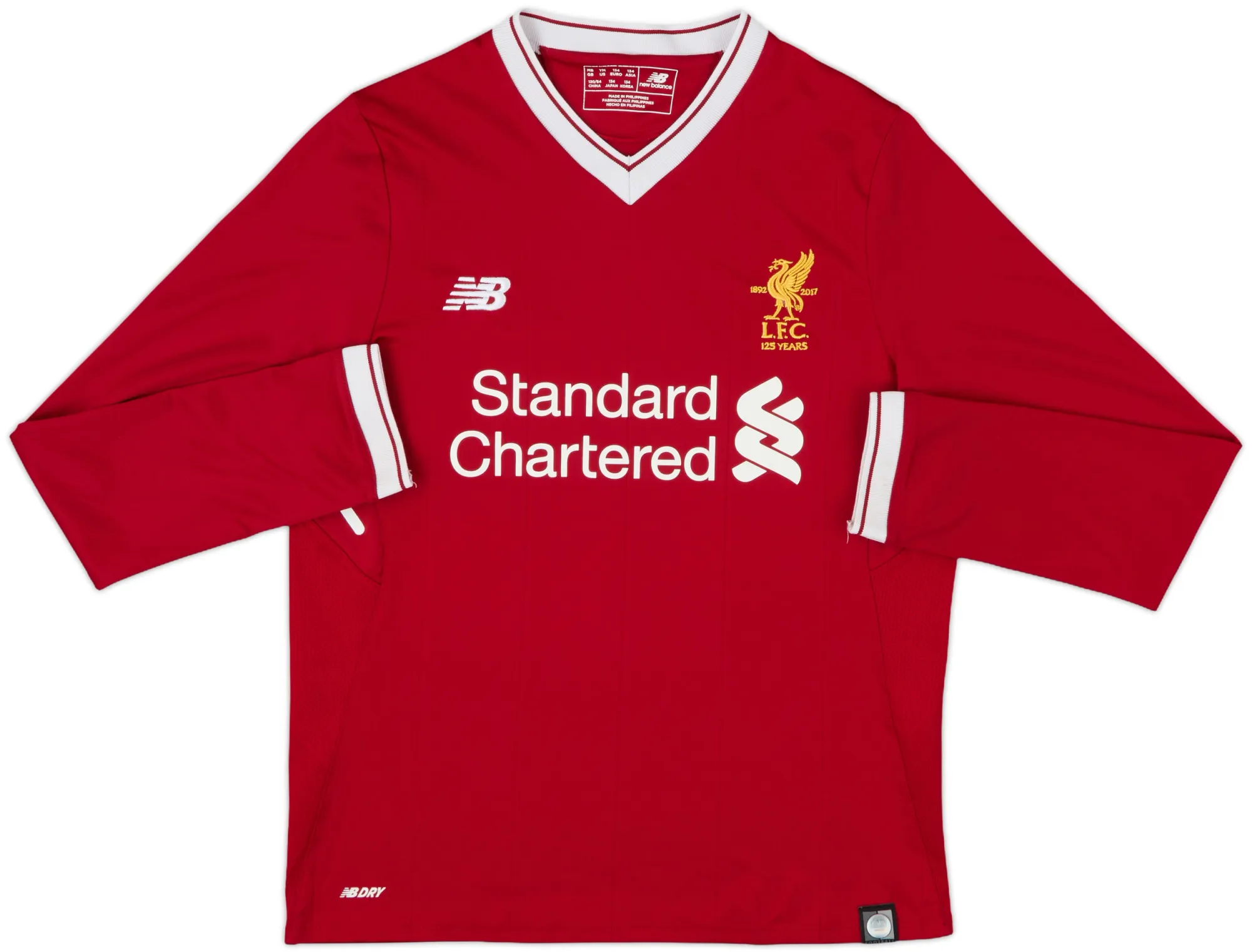 NewBalance Liverpool Boys LS Home Shirt 2017/18