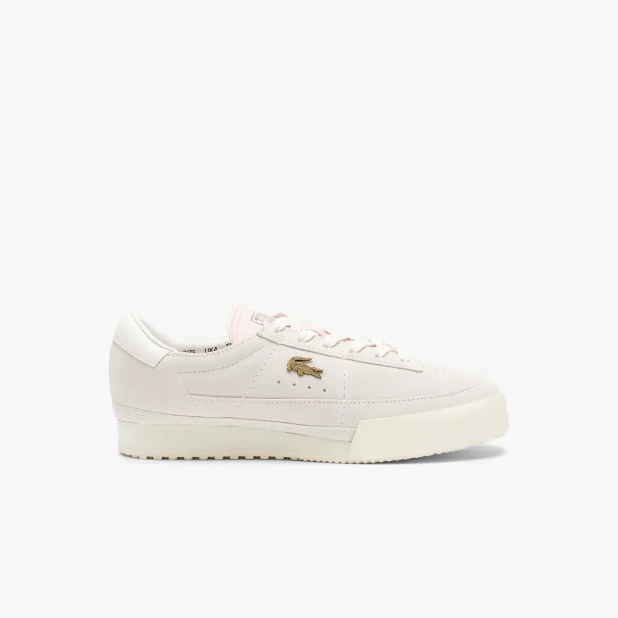 Lacoste Women’s Aura Suede Sneakers - Off White & Light Pink