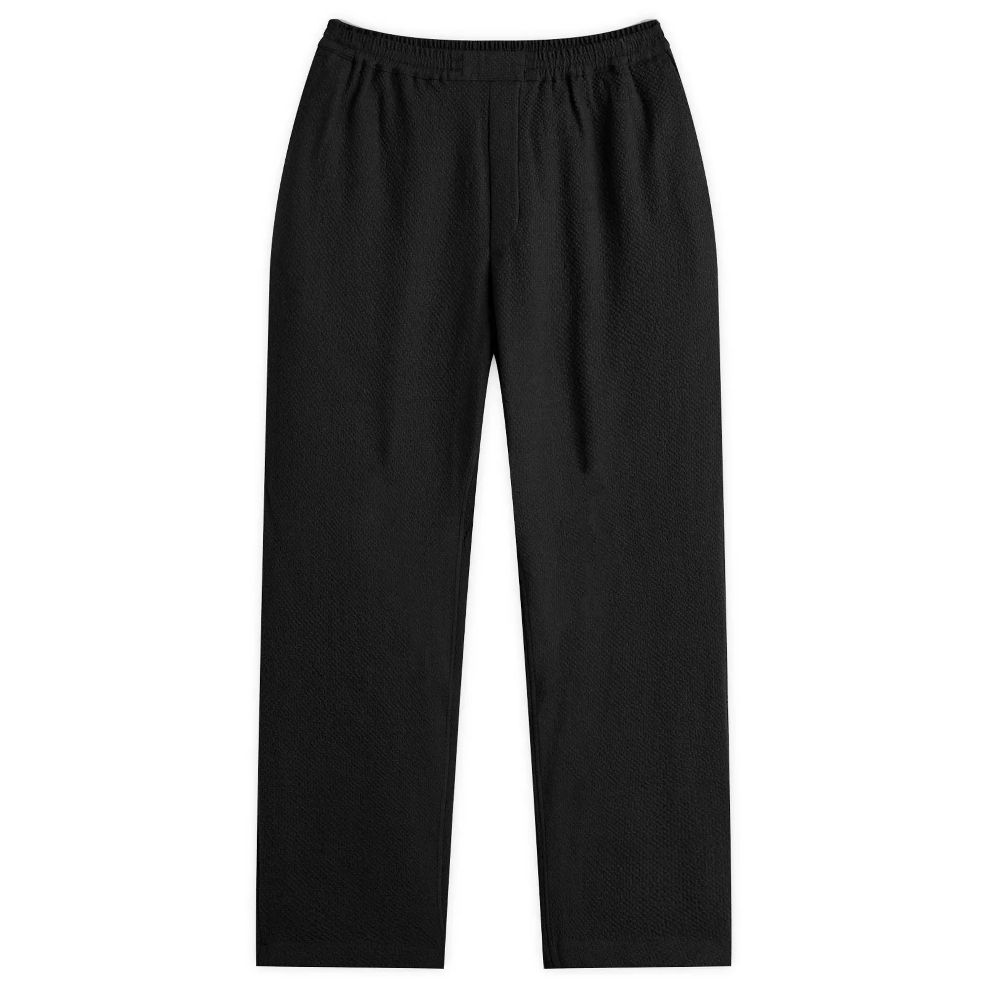 A Kind of Guise Men's Banasa Seersucker Trousers Structured Black