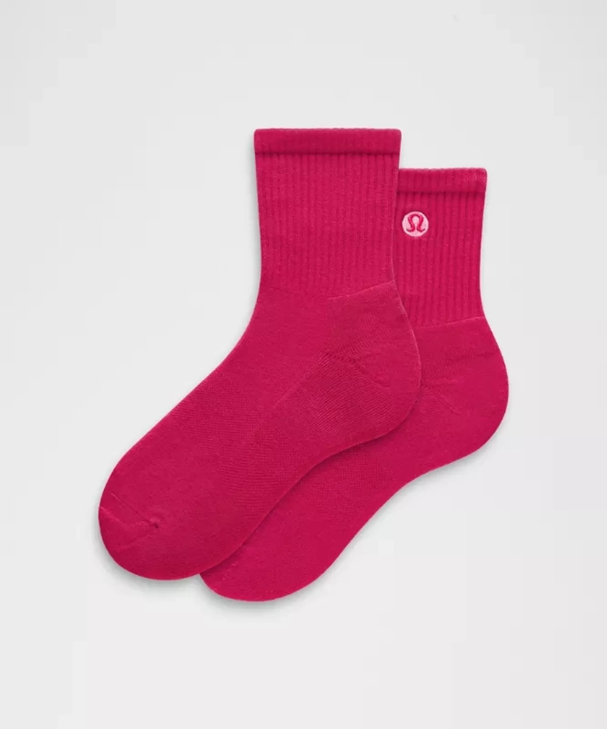 lululemon – Daily Essential Quarter Socks – Color Pink/Neon – Size Large