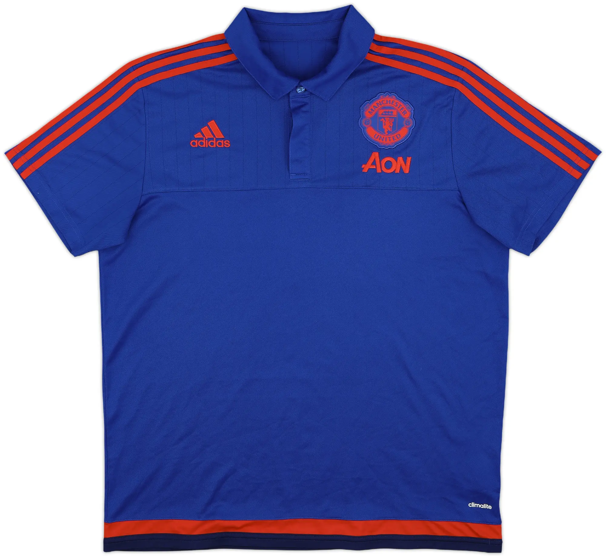 2015-16 Manchester United adidas Polo Shirt - 9/10 - (XL)