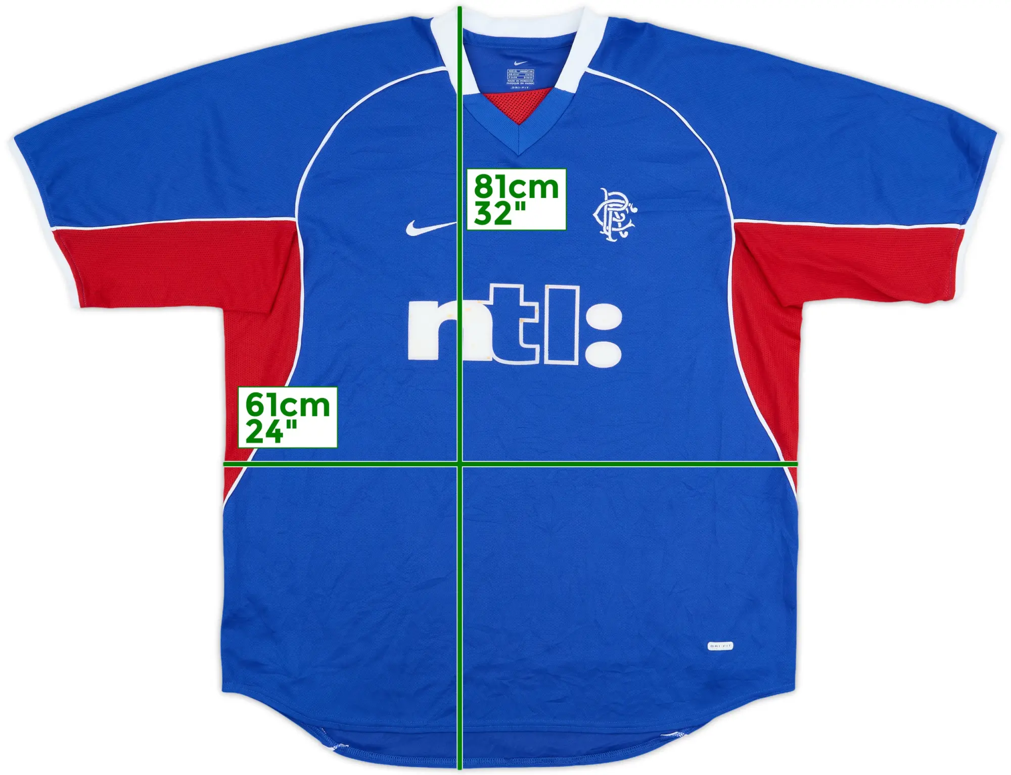 Nike Rangers Mens SS Home Shirt 2001/02