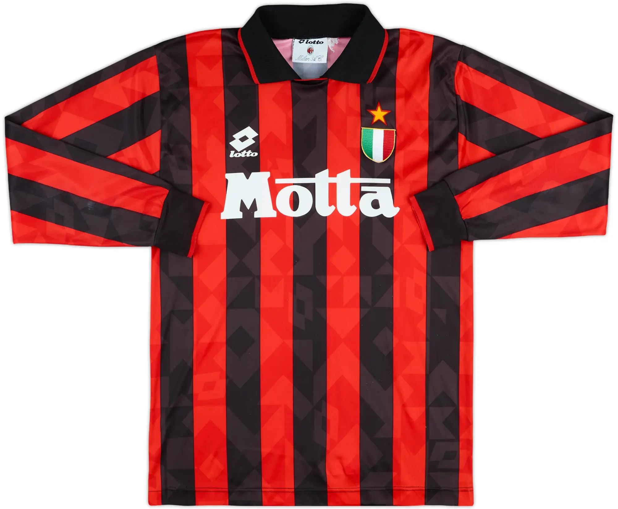 1993-94 AC Milan Home L/S Shirt - 7/10 - (S)