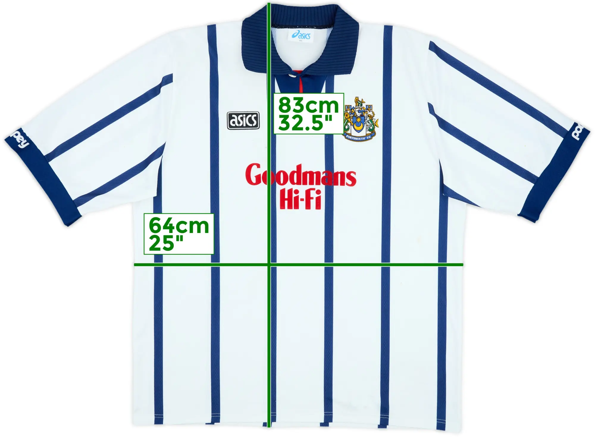 Asics Portsmouth Mens SS Third Shirt 1994/95
