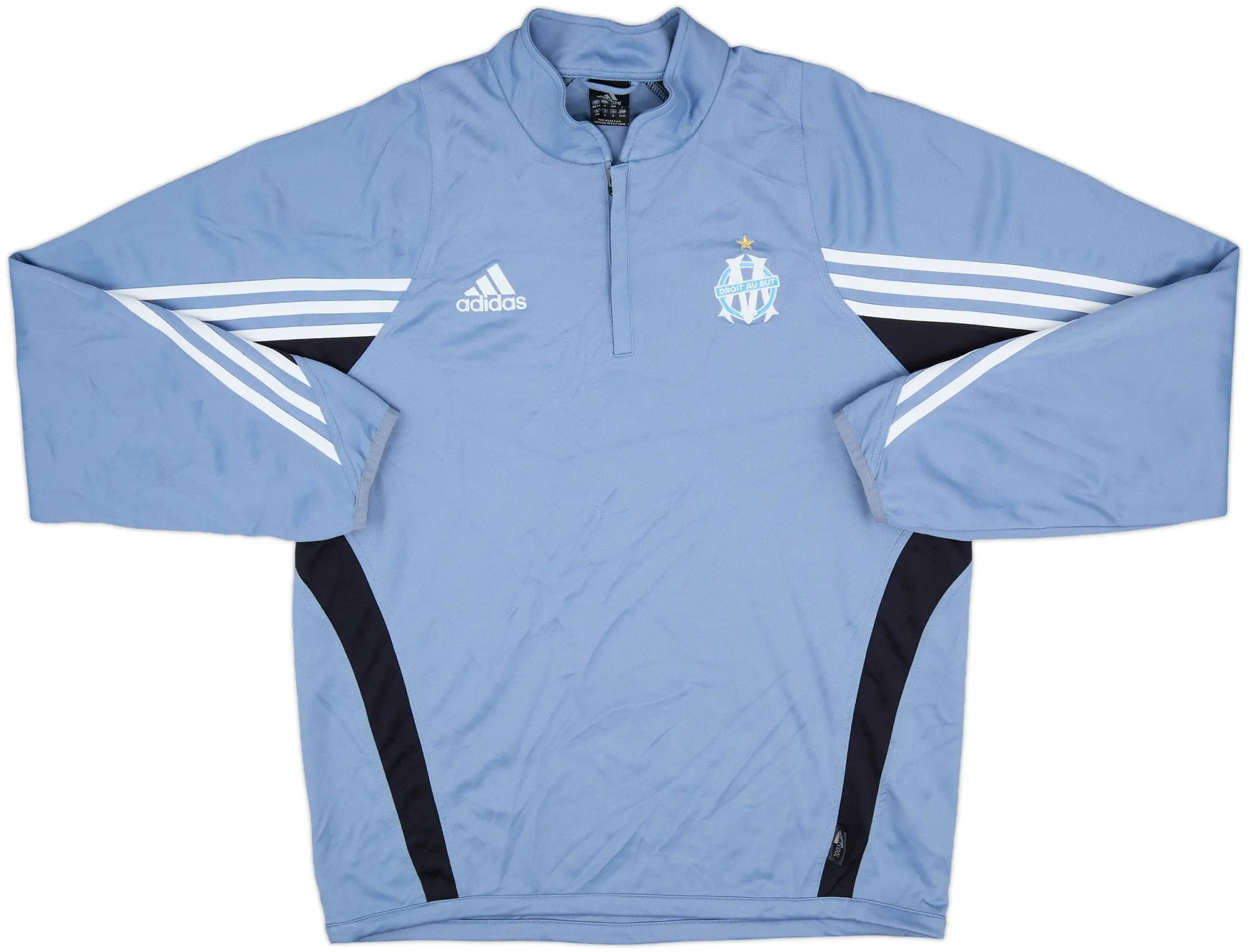 2003-04 Olympique Marseille adidas 1/4 Zip Fleece Top - 8/10 - (M/L)