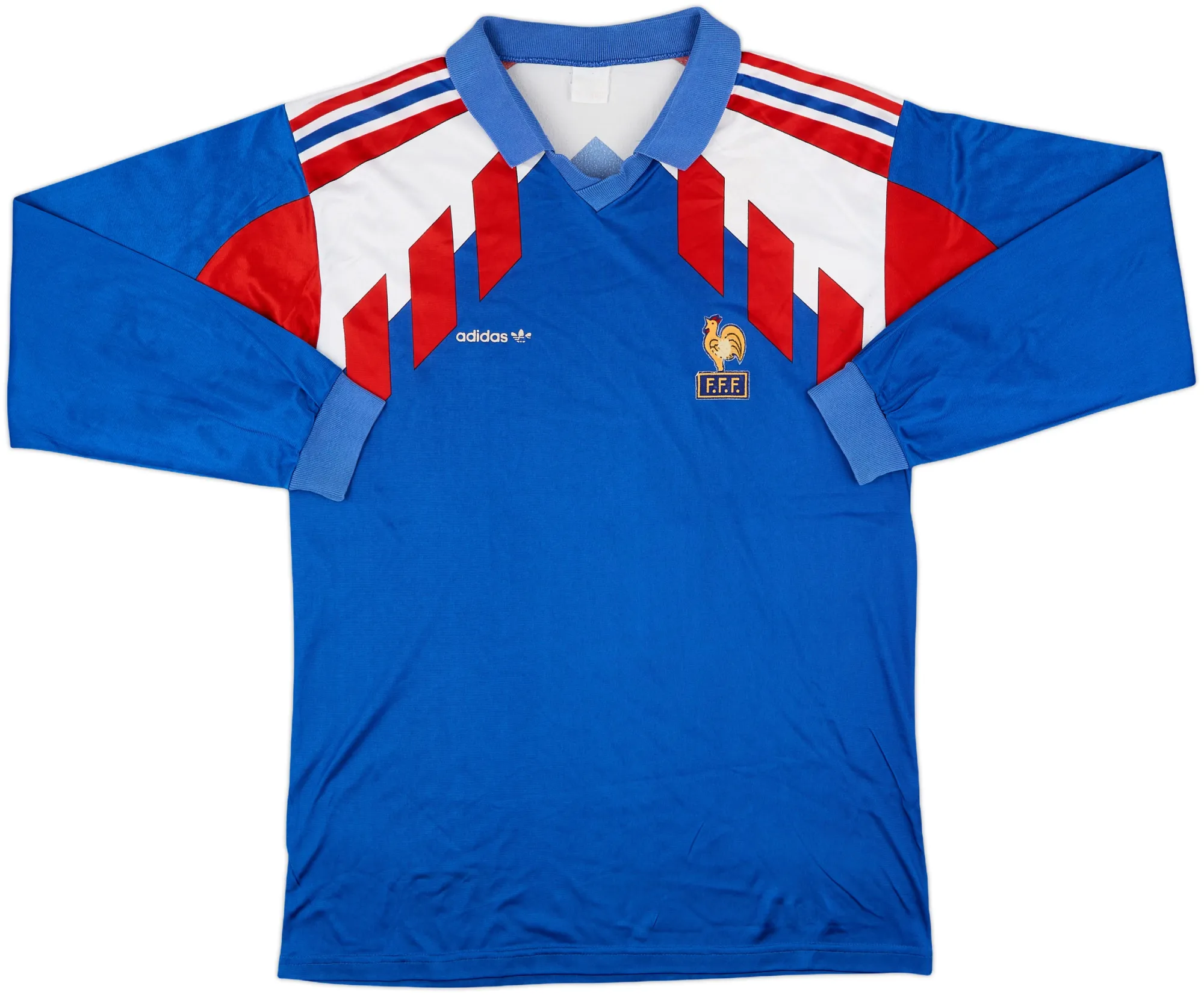 adidas France Mens LS Home Shirt 1990