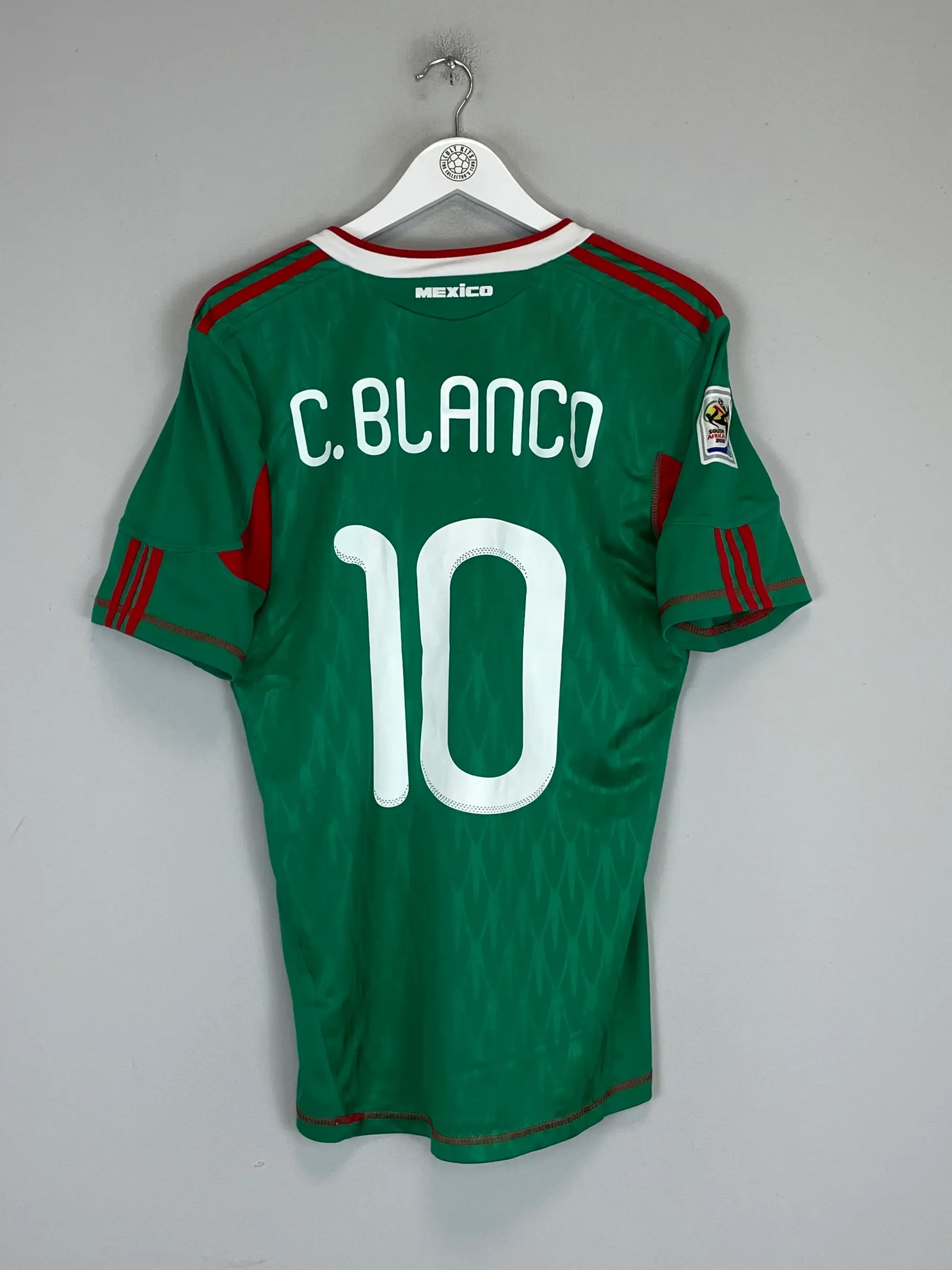 2010 MEXICO C.BLANCO #10 (FRANCE v MEXICO) HOME SHIRT (M) ADIDAS| CULT KITS