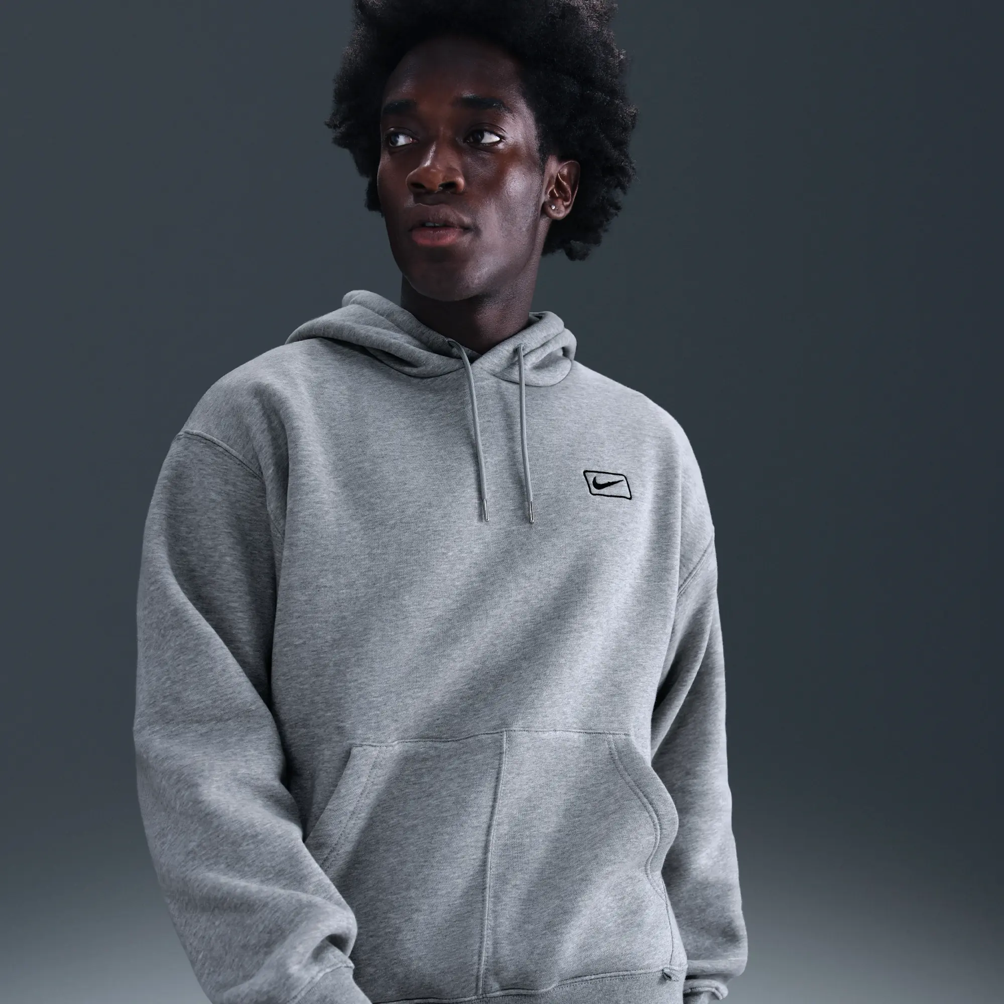 Nike Sportswear Men's Pullover Hoodie - Grey - Cotton