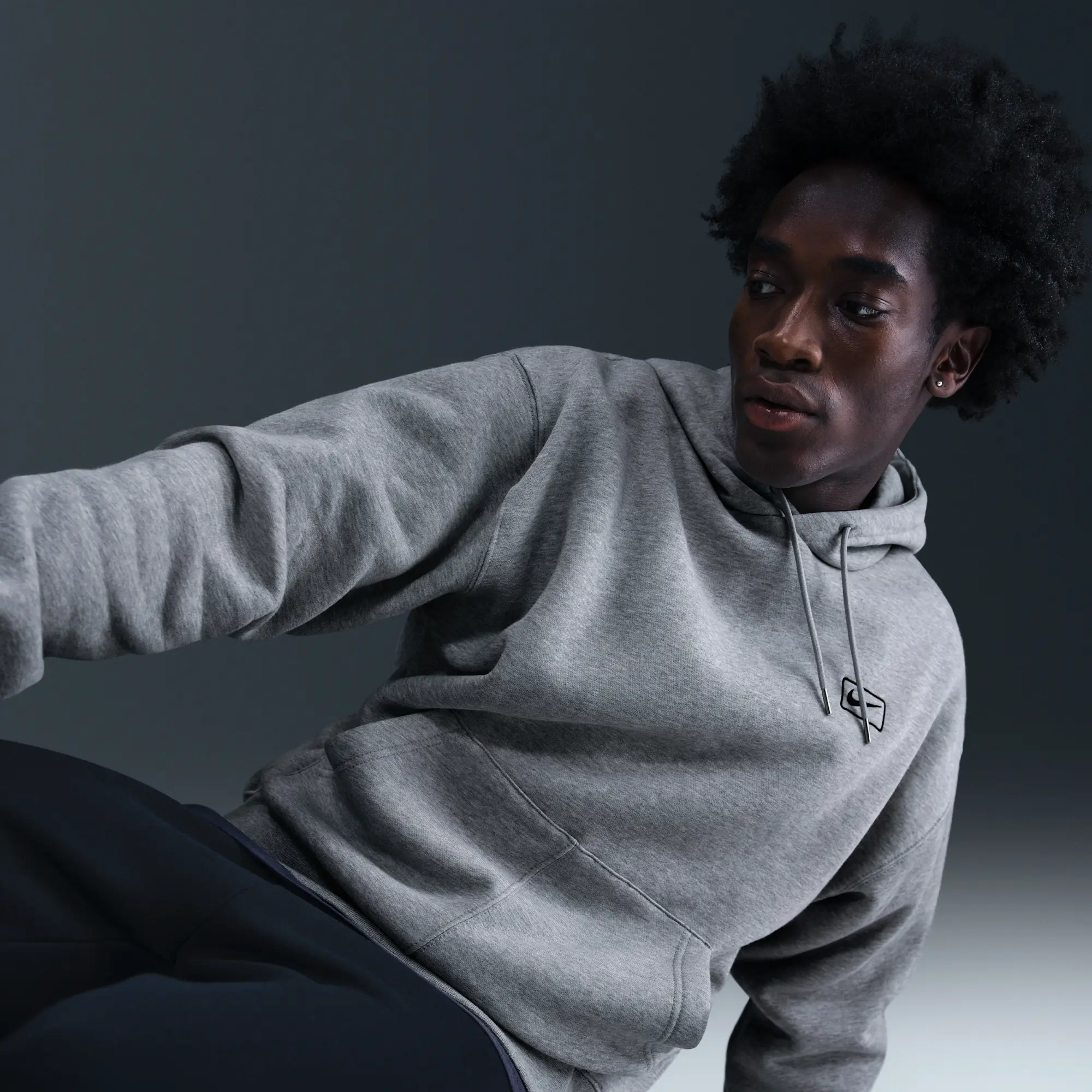 Nike Sportswear Men's Pullover Hoodie - Grey - Cotton