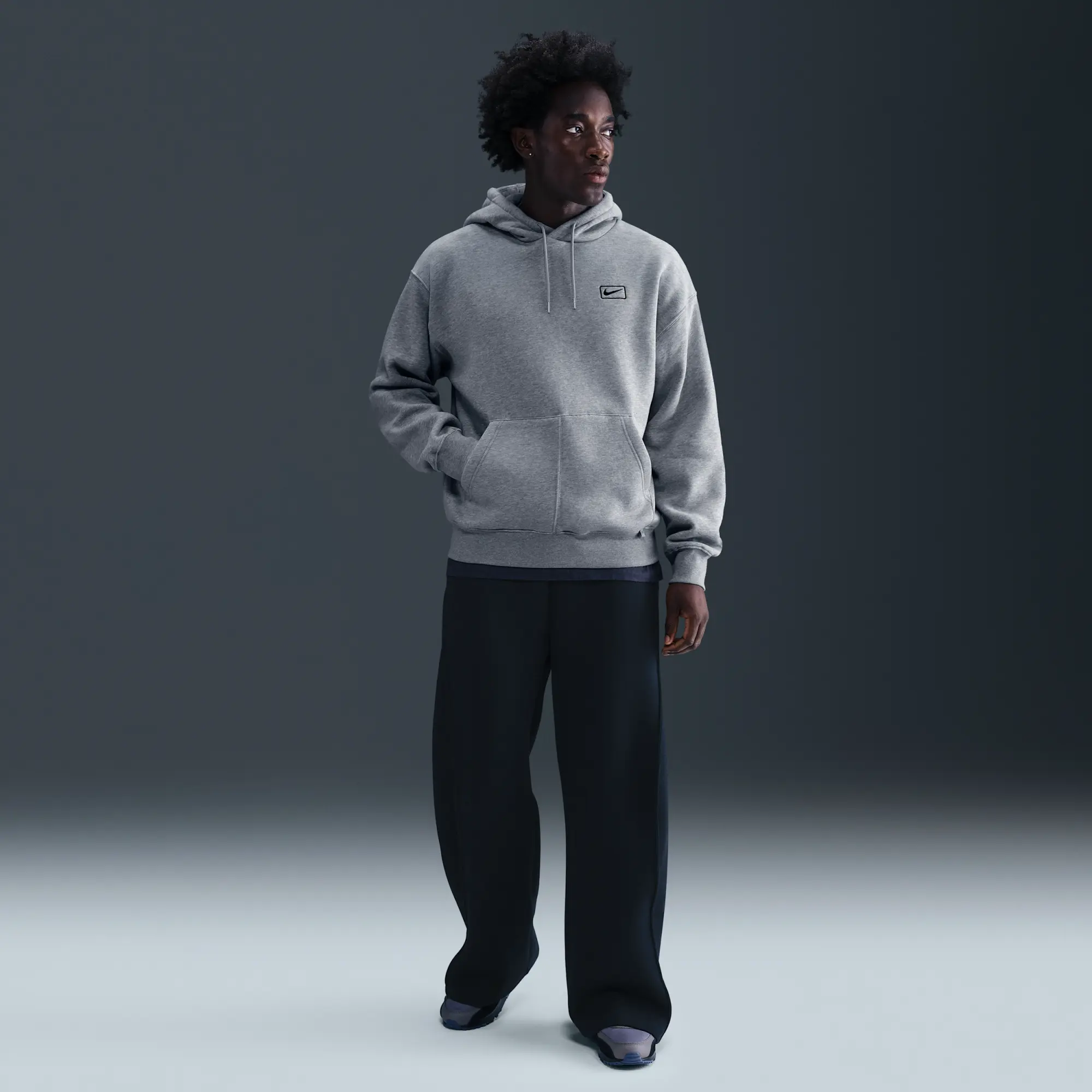 Nike Sportswear Men's Pullover Hoodie - Grey - Cotton