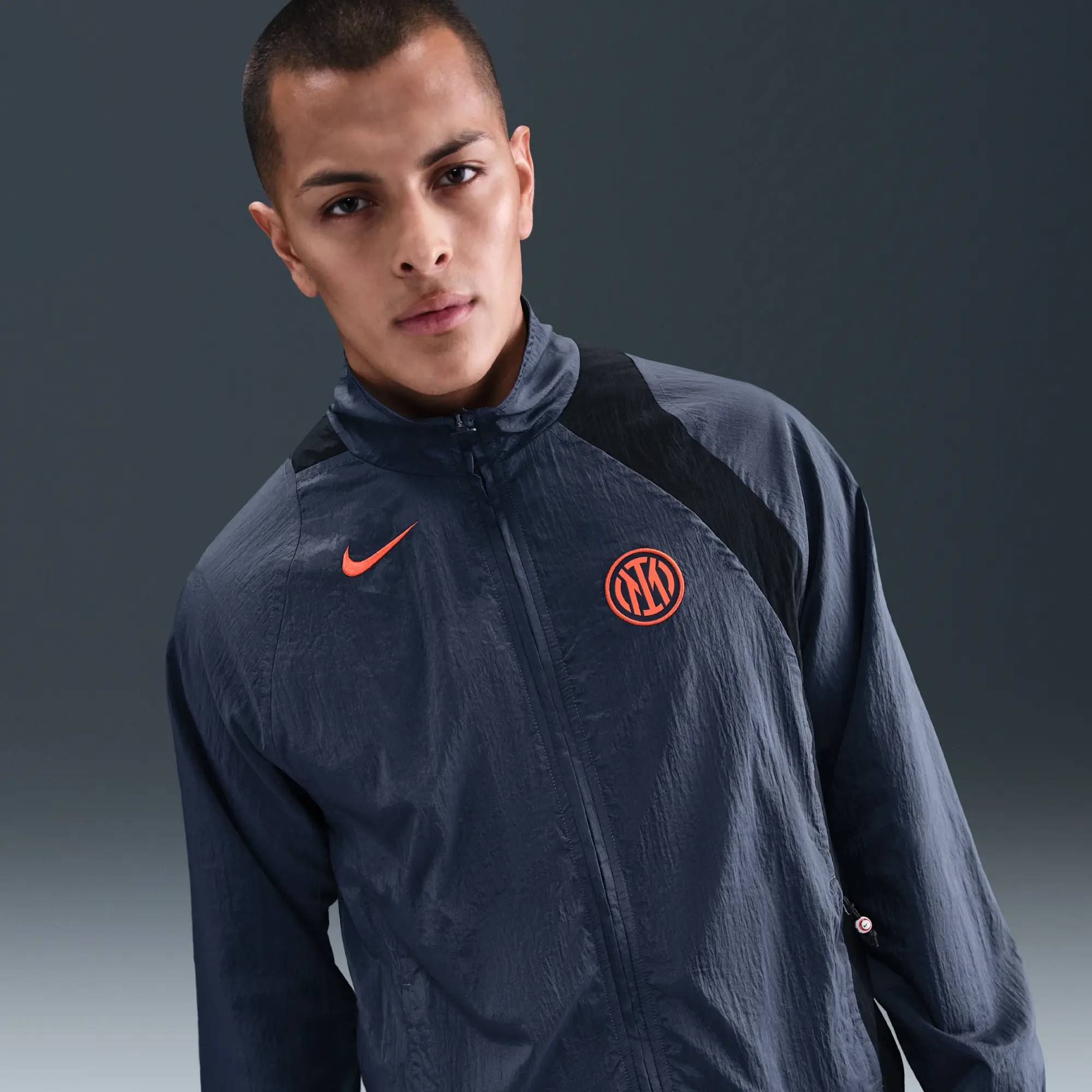 Inter Milan Men's Nike Football Total 90 Football Tracksuit Jacket - Blue - Nylon