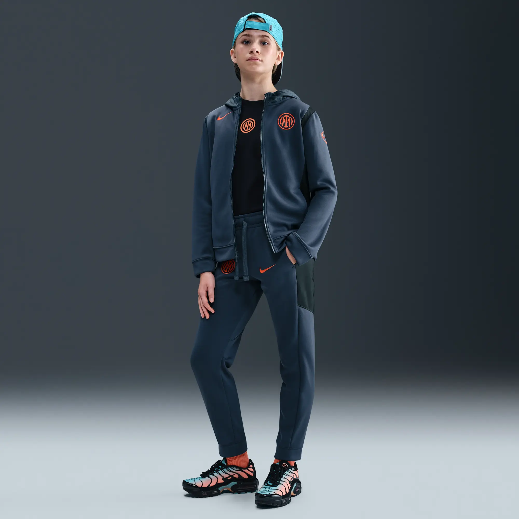 Inter Milan Third Older Kids' Nike Total 90 Football Woven Tracksuit - Blue - Polyester