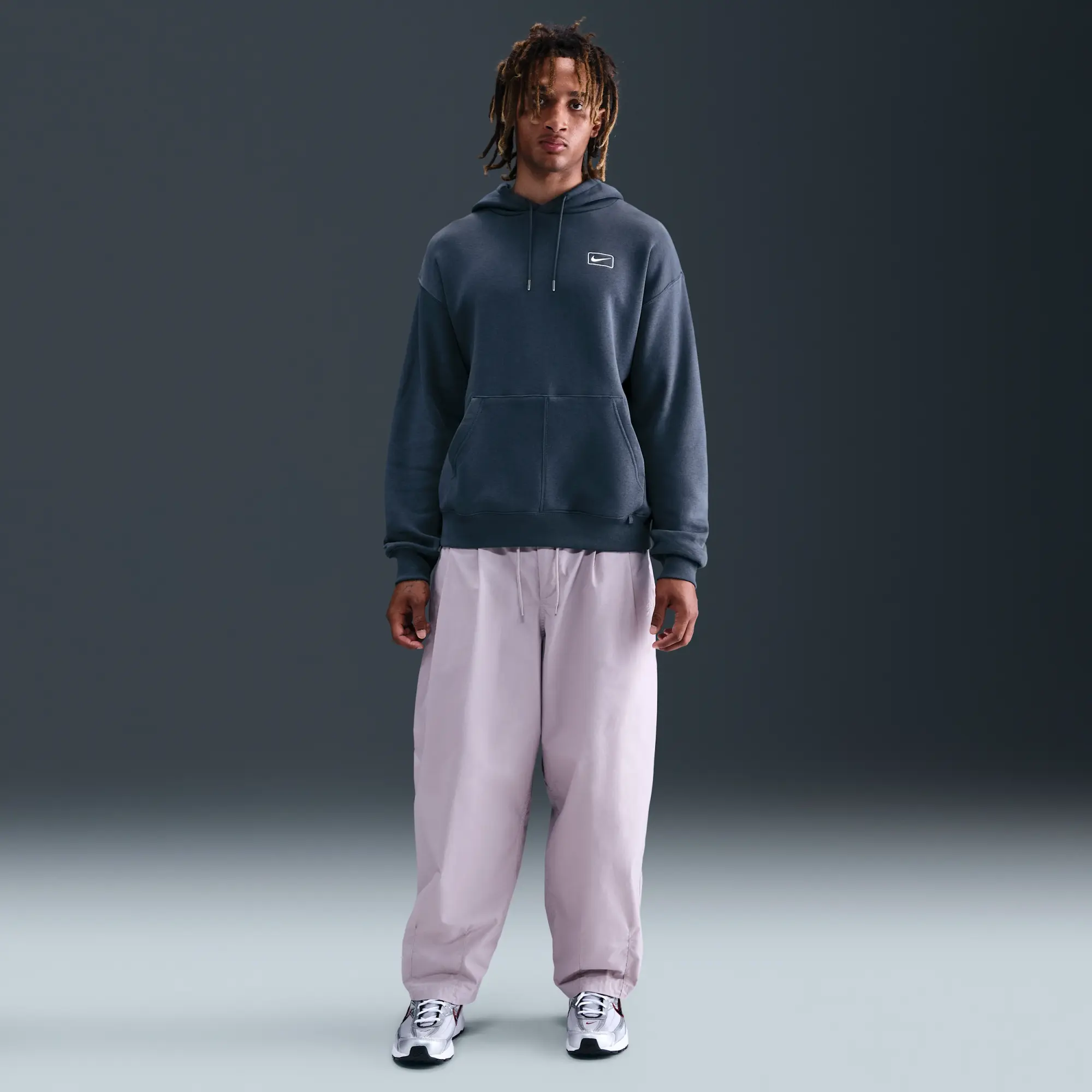 Nike Sportswear Men's Pullover Hoodie - Blue - Cotton