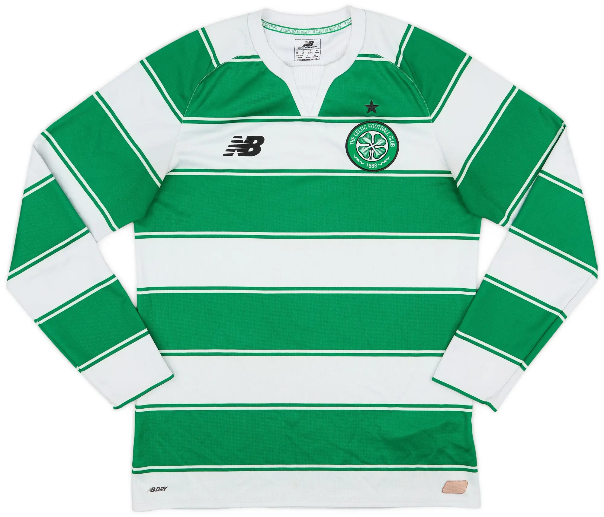 2015-16 Celtic Home L/S Shirt - 6/10 - (S)