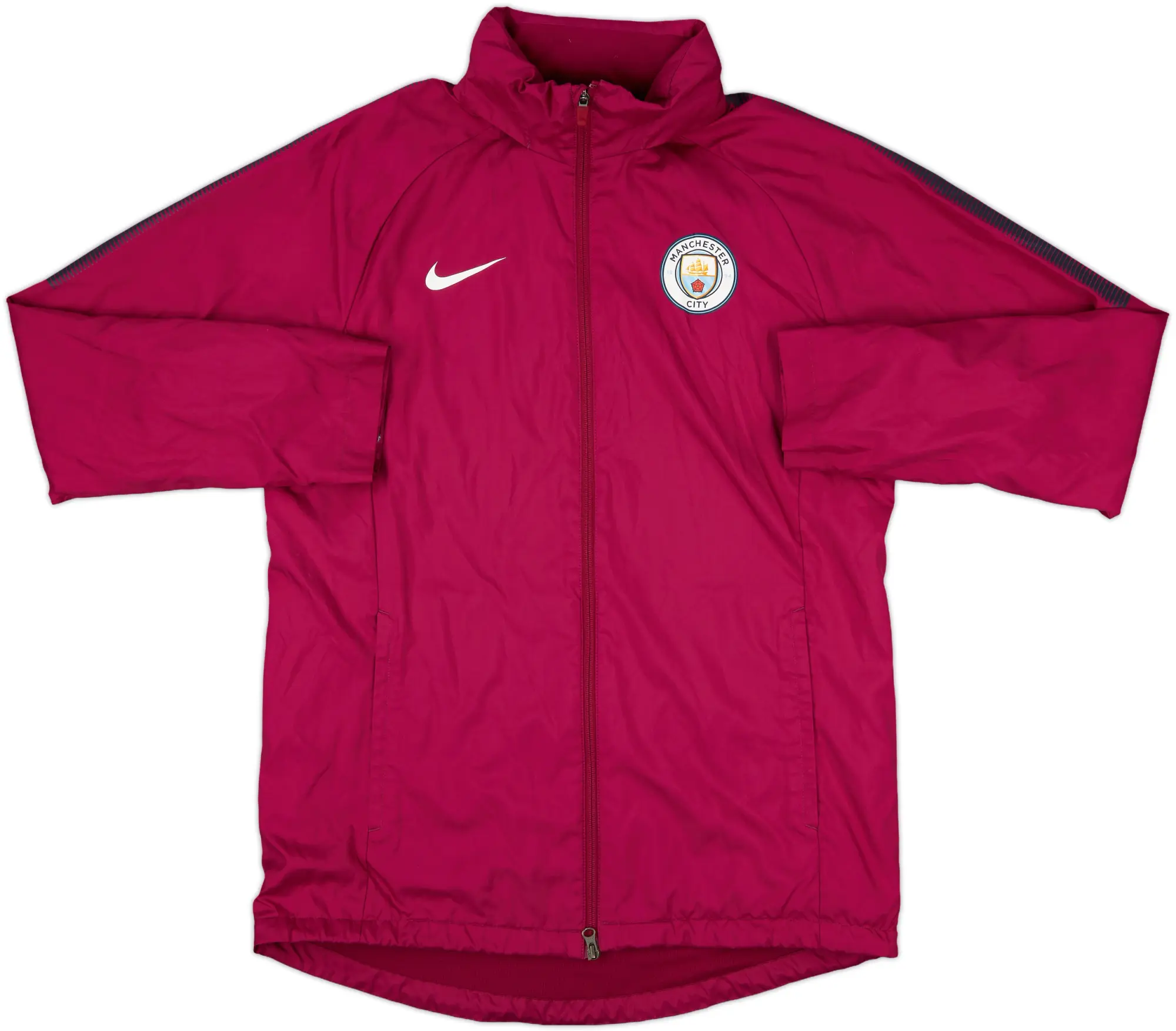 2017-18 Manchester City Nike Hooded Rain Jacket - 8/10 - (L)