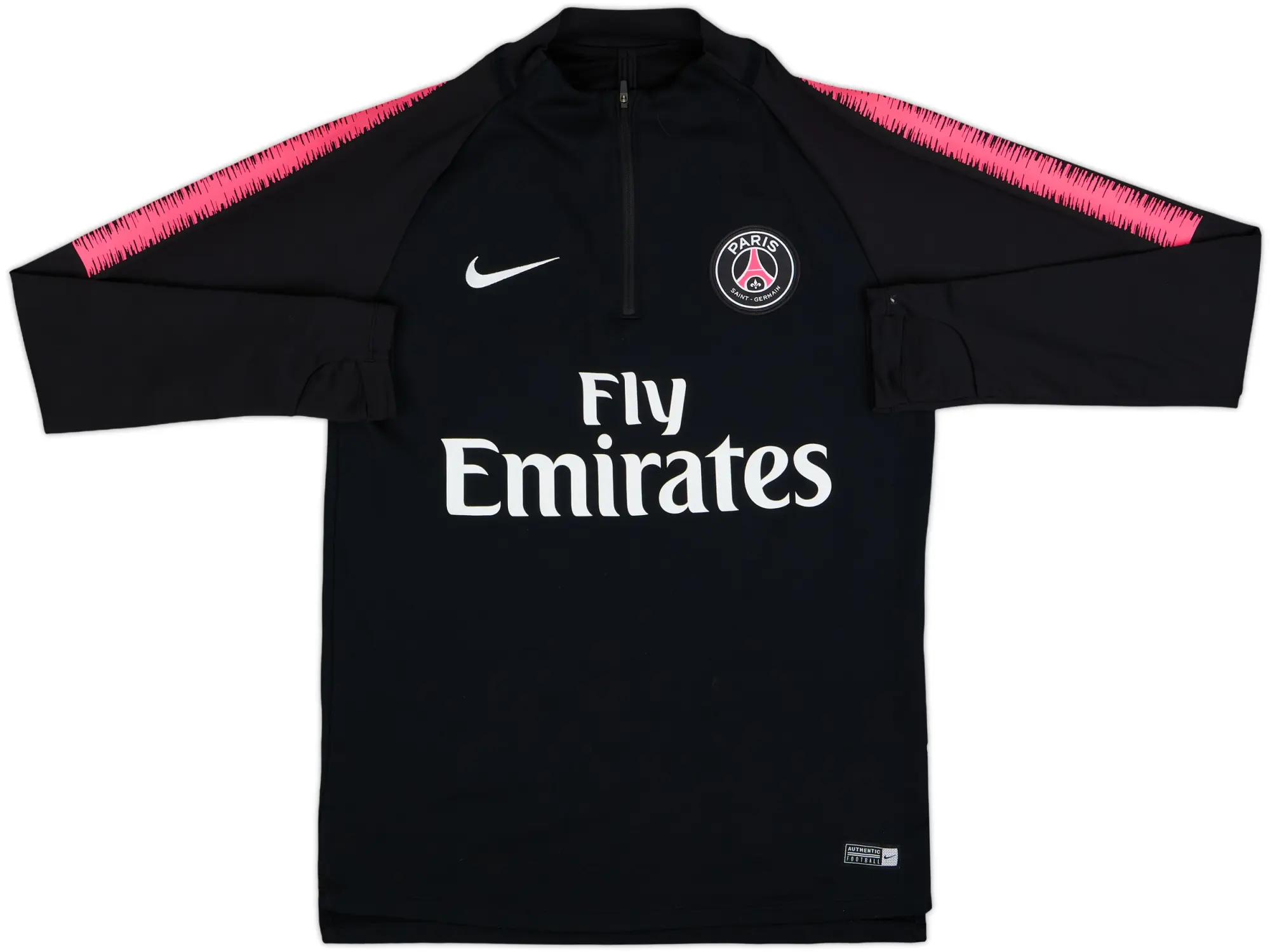 2018-19 Paris Saint-Germain Nike 1/4 Zip Sweat Top - 9/10 - (M)
