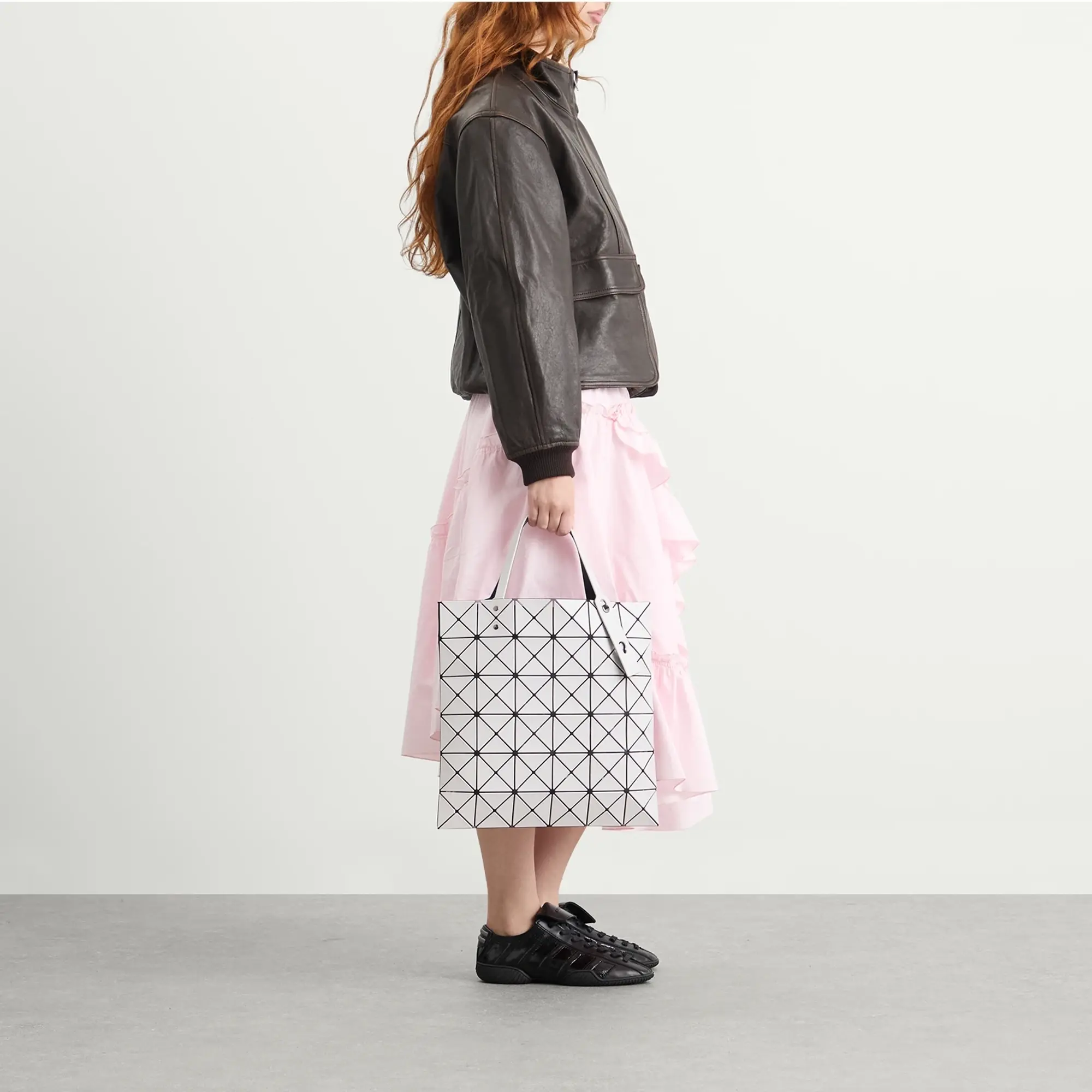BAO BAO ISSEY MIYAKE Women's Lucent Matte Tote Bag Light Grey