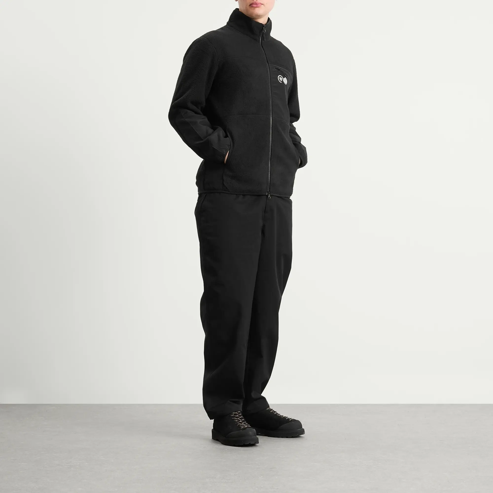 Purple Mountain Observatory Men's Borg Sherpa Fleece Jacket Black