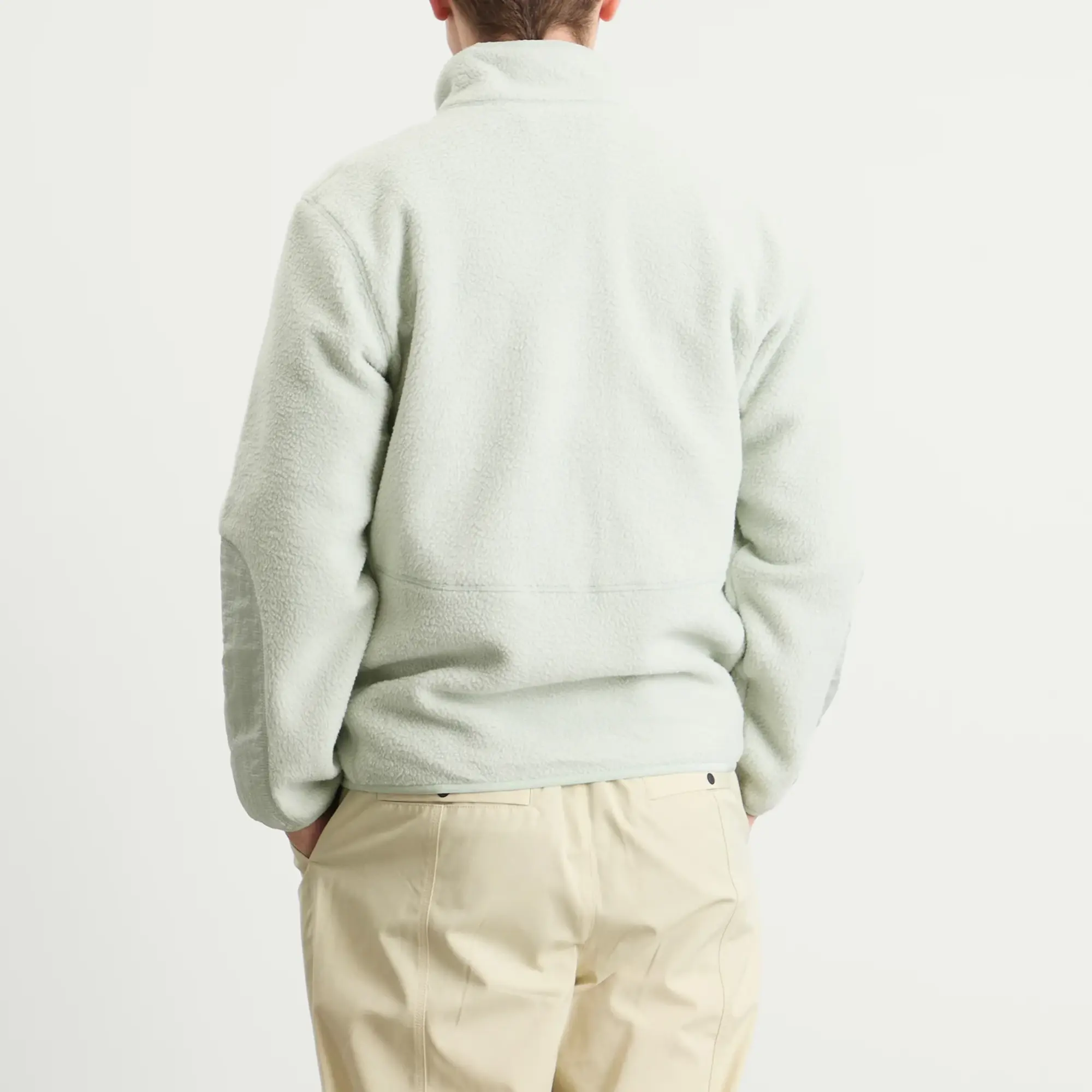 Purple Mountain Observatory Men's Borg Sherpa Fleece Jacket Light Grey