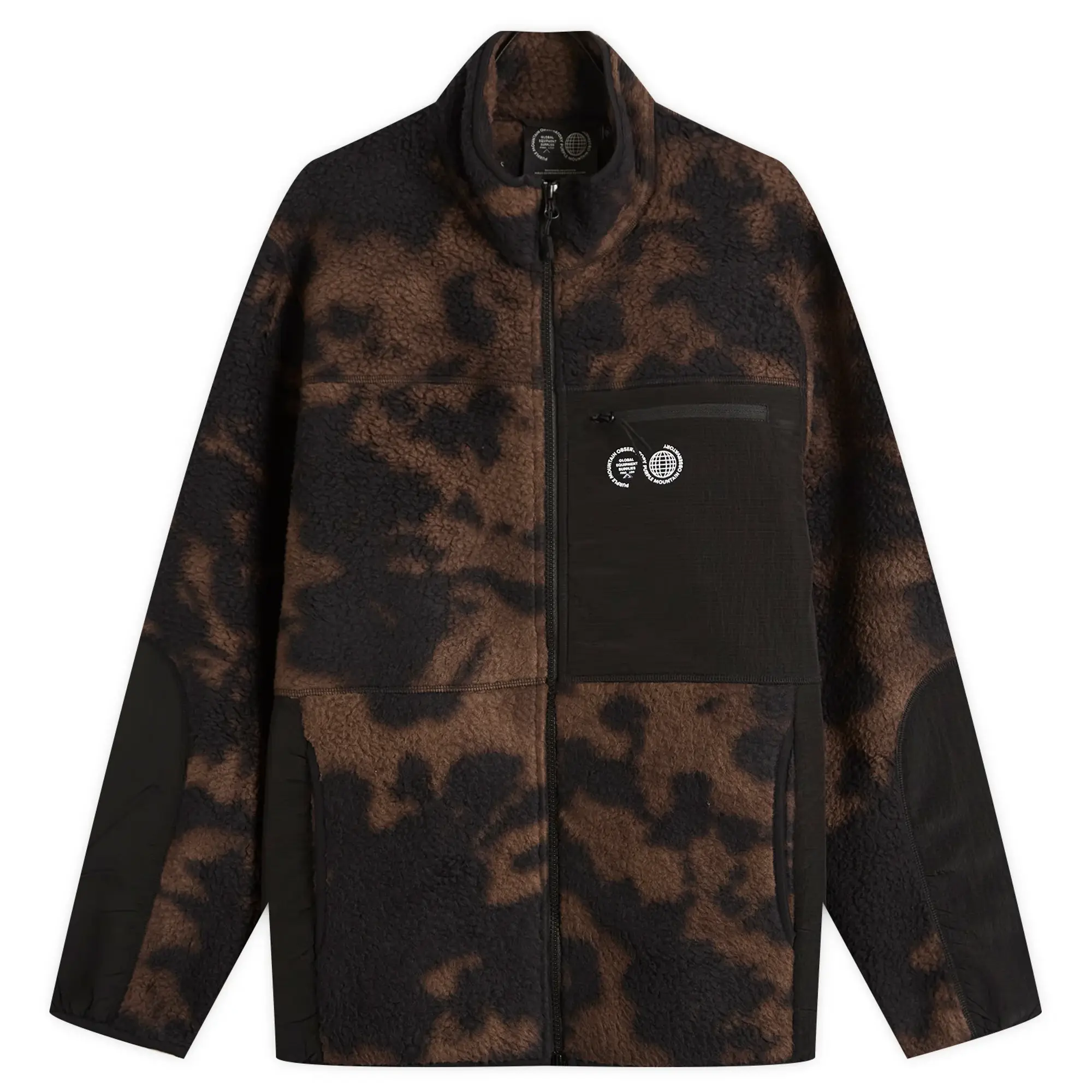 Purple Mountain Observatory Men's Borg Sherpa Fleece Jacket Tie Dye