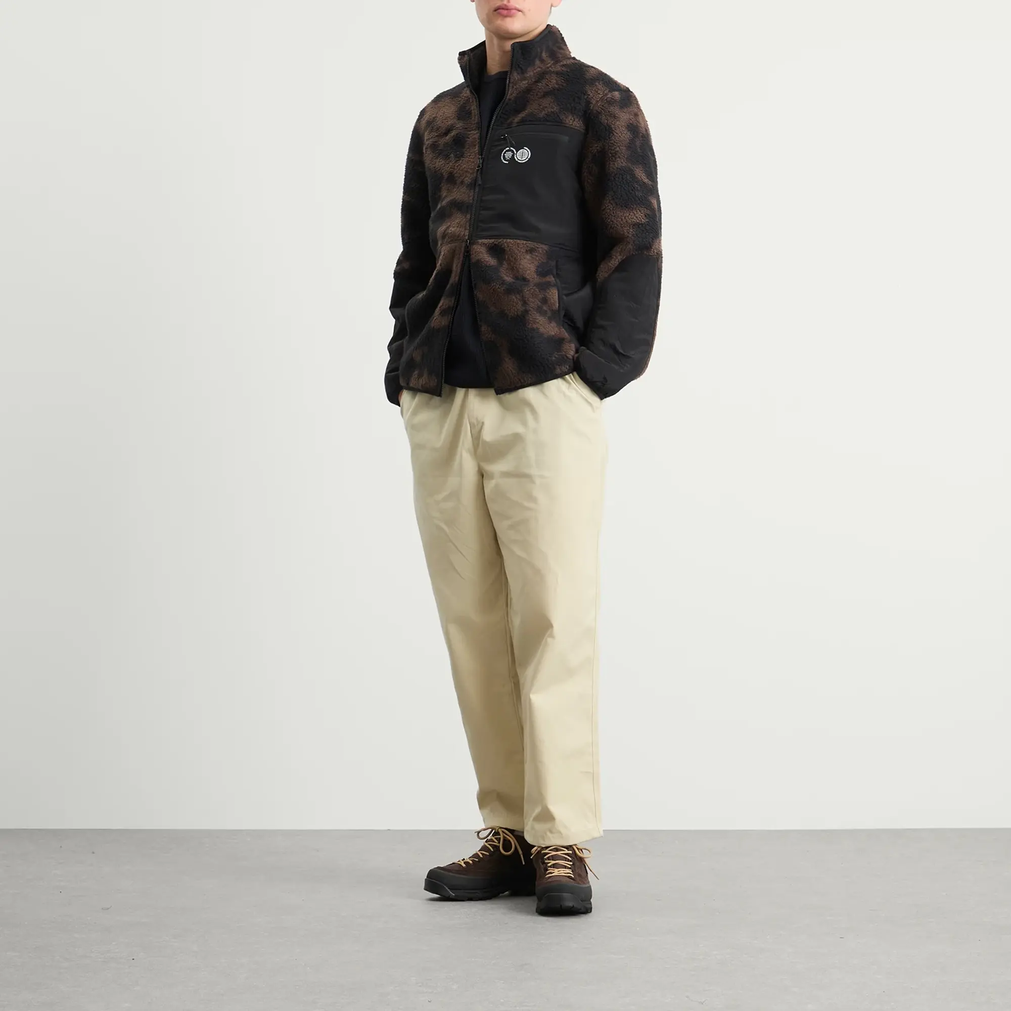 Purple Mountain Observatory Men's Borg Sherpa Fleece Jacket Tie Dye