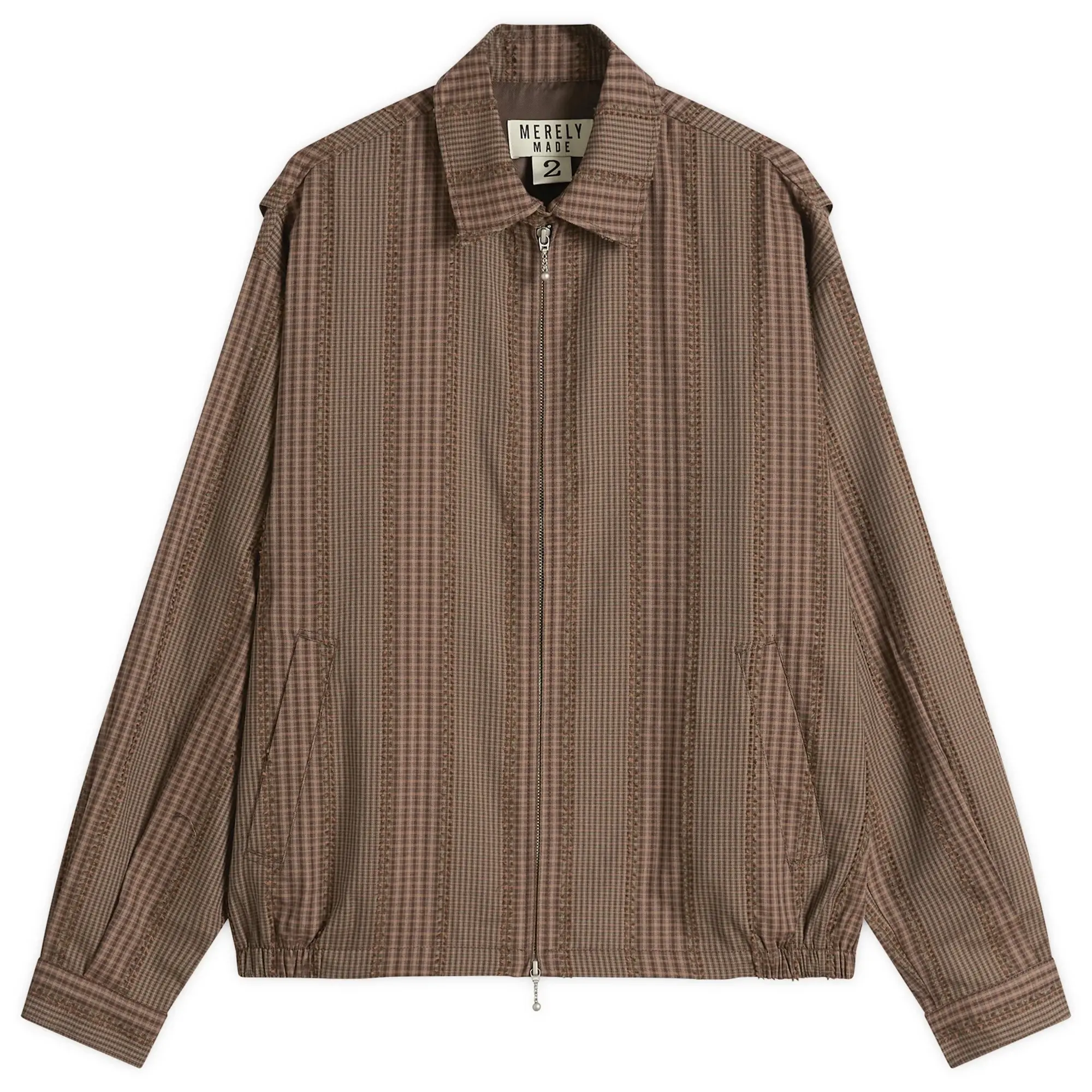 Merely Made Men's Fringe Check Jacket Brown