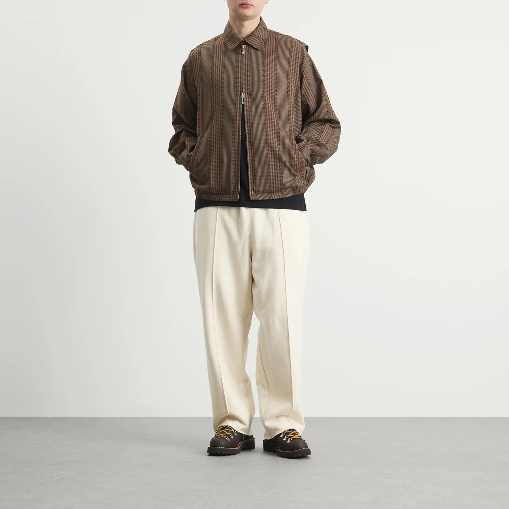 Merely Made Men's Fringe Check Jacket Brown