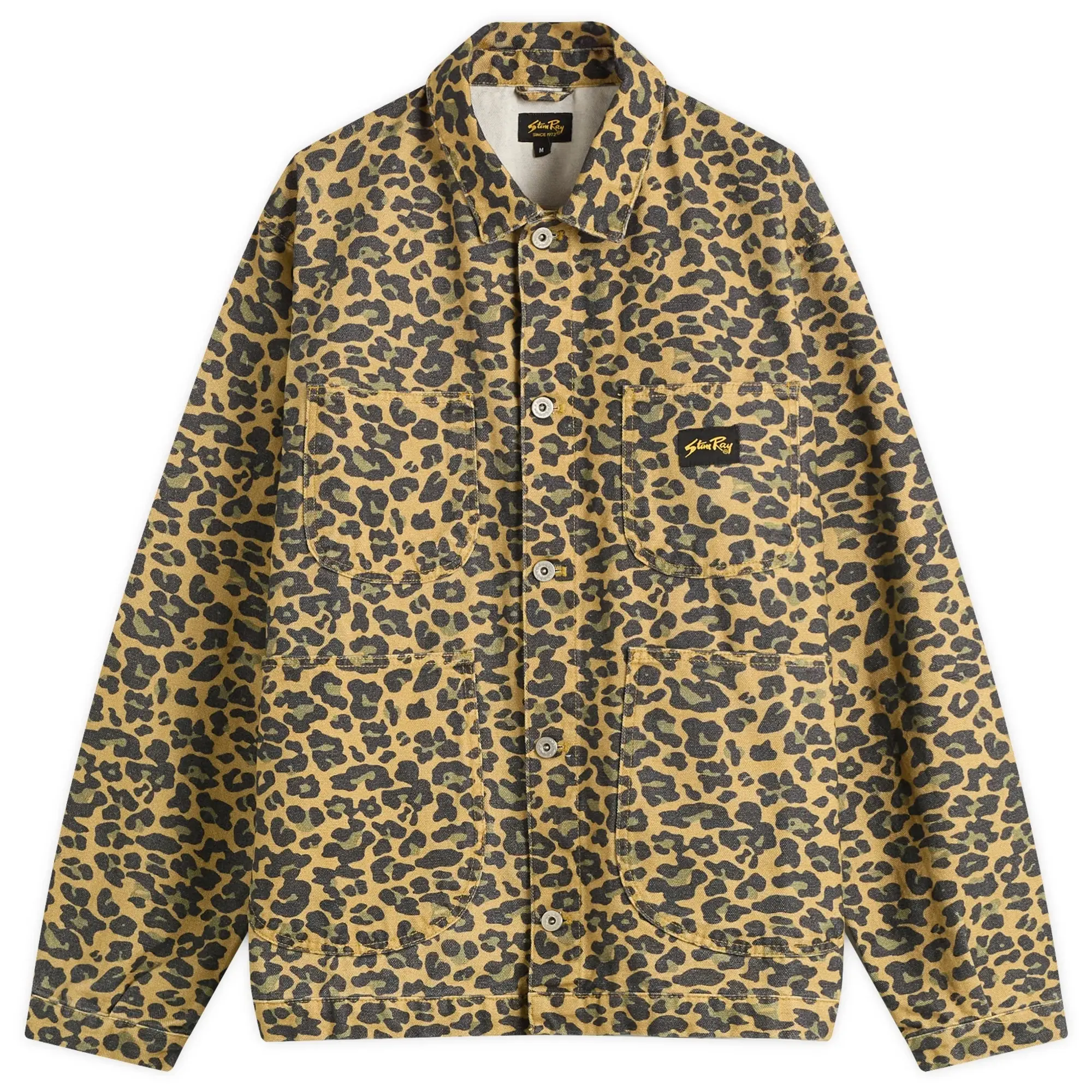 Stan Ray Men's Coverall Jacket Washed Leopard Camo Duck